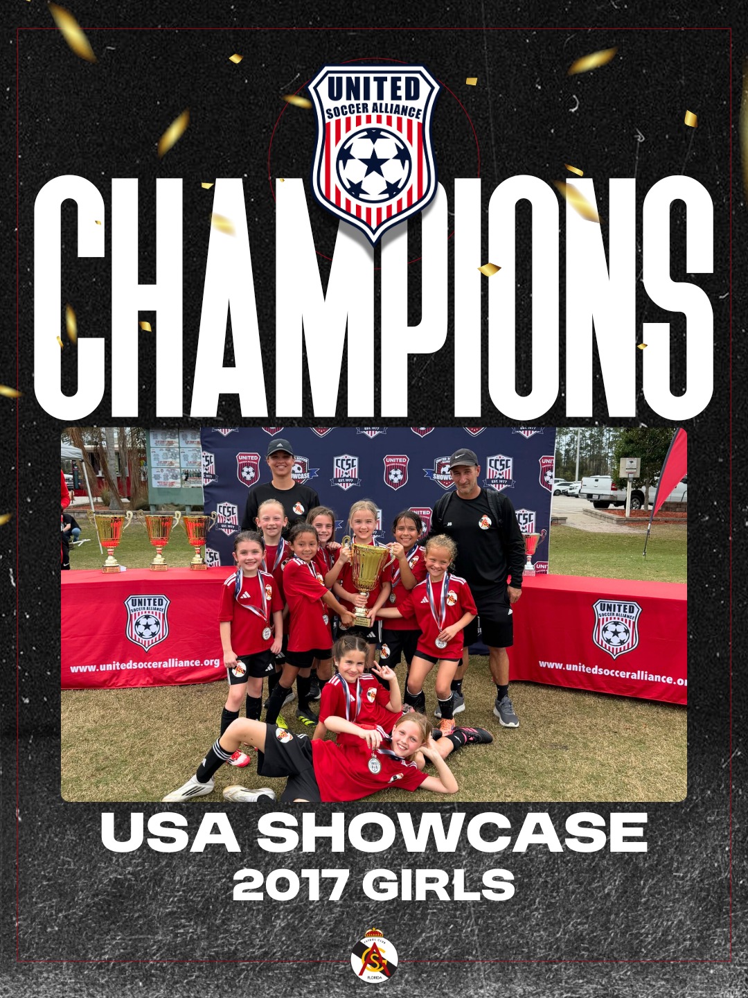 Shout out to our 2017 Girls for winning the USA showcase! Great job players and coaches.
GO ASG! More than a club.