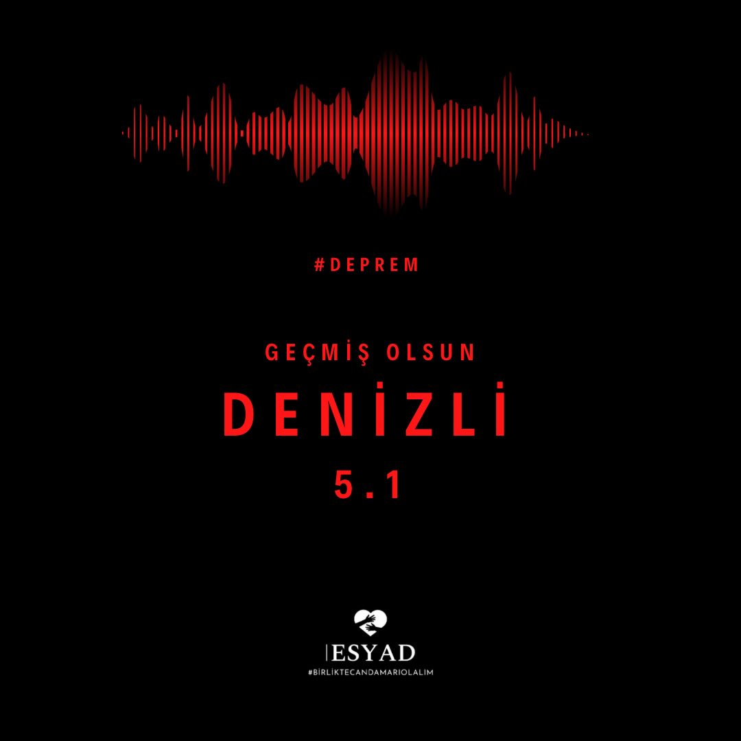 GEÇMİŞ OLSUN!
Merkez üssü Denizli olan 5.1 büyüklüğündeki deprem nedeniyle tüm bölge halkına geçmiş olsun dileklerimizi iletiyoruz.
Başta çocuklar, yaşlılar ve engeli olan bireyler olmak üzere herkesin güvende olmasını temenni ediyor, süreci yakından takip ediyoruz.
#Denizli #Deprem #GeçmişOlsun #Dayanışma #AfetDayanışması ÇocukHakları ESYAD
