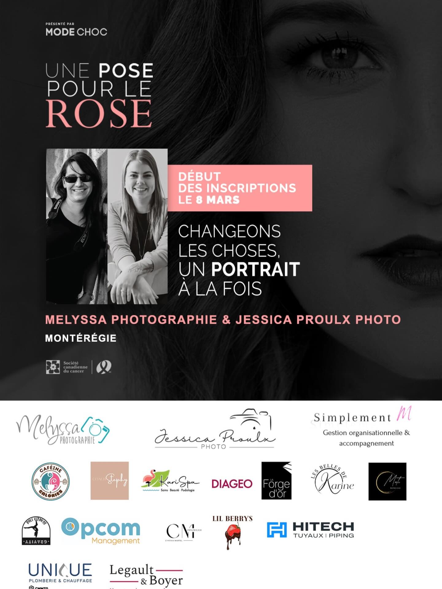 UNE POSE POUR LE ROSE 🩷
Cette année, je me joins à Melyssa pour soutenir la cause, et je suis tellement heureuse de faire partie de cette belle collaboration de cœur.
Pour l’occasion, Catherine sera aussi des nôtres pour vous sublimer au maquillage, entourée d’une merveilleuse équipe de bénévoles. ✨
Un moment pour soi, pour une belle cause.
Réservez votre place dès maintenant 👇🏼
https://site.booxi.com/melyssaphotographie
#uneposepourlerose #collaboration #cancerdusein #femmes