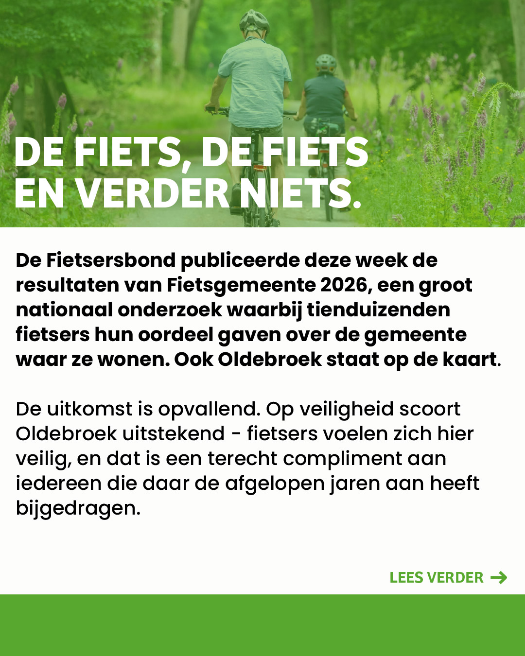 Is Oldebroek een fietsgemeente? Wat vindt u? 🚲