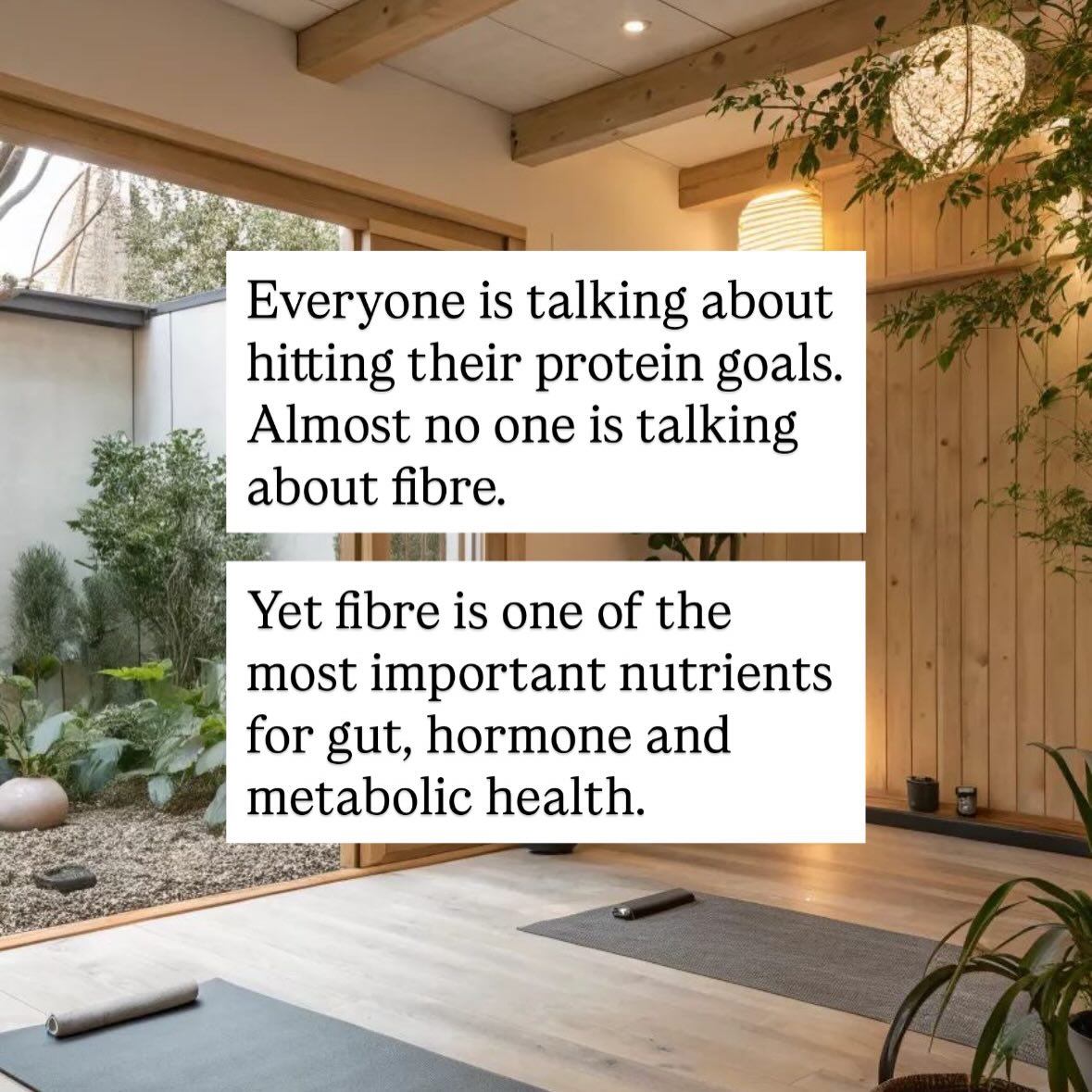 Everyone is obsessed with hitting their protein goals.
Protein bars.
Protein yoghurt.
Protein powders.
Protein everything.
But almost no one is talking about fibre.
And fibre is one of the most important nutrients for:
• gut health
• hormone detoxification
• cholesterol metabolism
• reducing inflammation
Most women I see in clinic are getting 10–15g of fibre per day.
Optimal intake is closer to 25–35g daily.
Yes, meals should include quality protein.
But they should also be balanced.
Protein.
Plants.
Fibre.
Whole foods.
Because health isn’t built on extremes — it’s built on balance.
Need support with your gut, hormones or nutrition?
Book an appointment.
Link in bio.