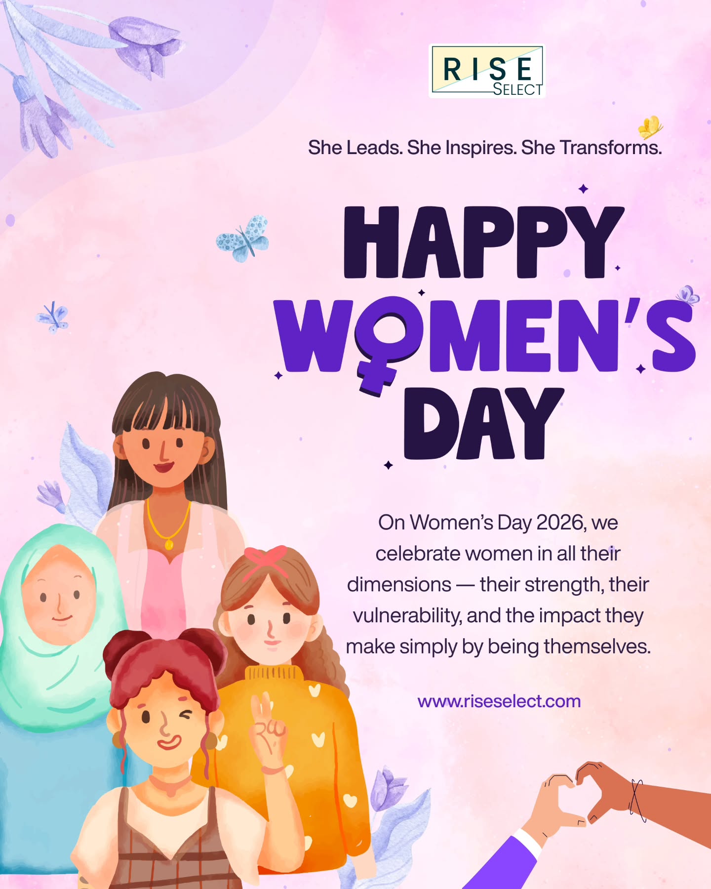Because of the women who lead today,
the next generation will dream bigger tomorrow.
Here’s to the leaders, mentors, mothers, colleagues, and changemakers shaping the future.
Happy Women’s Day from all of us at Rise Select.
#riseselect #risingtogether #womensday #womeninleadership #teamrise