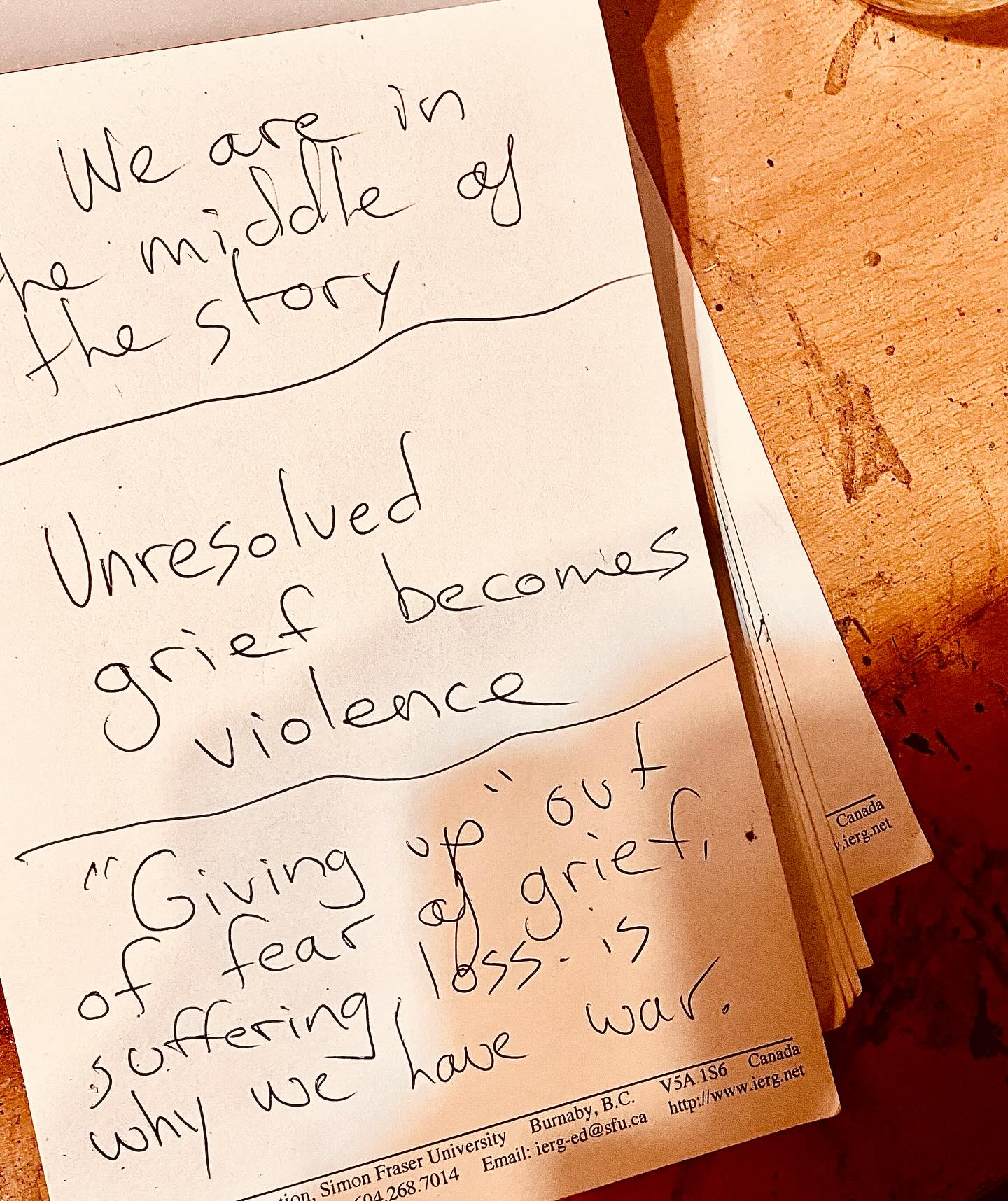 “Giving up” (on life, hope, faith, relationships, connections, self) out of fear of grief, suffering,loss is why we have war.
All these war/fear mongers are just running from their own fear of pain/dearh/irrelevance… they taking out their childhood nightmares and trauma on the world stage.
We are all hurting, in our own way. Be gentle w your neighbours and fierce with the blatantly destructive powers-that are openly deceiving us.
We are in the middle of the story
Don’t check out
There’s things you can do.
Raise your children beyond that fear/power script,
remember that most humans are good people and want many of the same basic things you want.
Don’t fall for the divisive propaganda
Have the important conversations w your kin and remember you are on the same side, even if you get there in a different way.
Be creative in whatever way that moves you, that’s how we begin to shift the narrative aka Reality
I love you ❤️