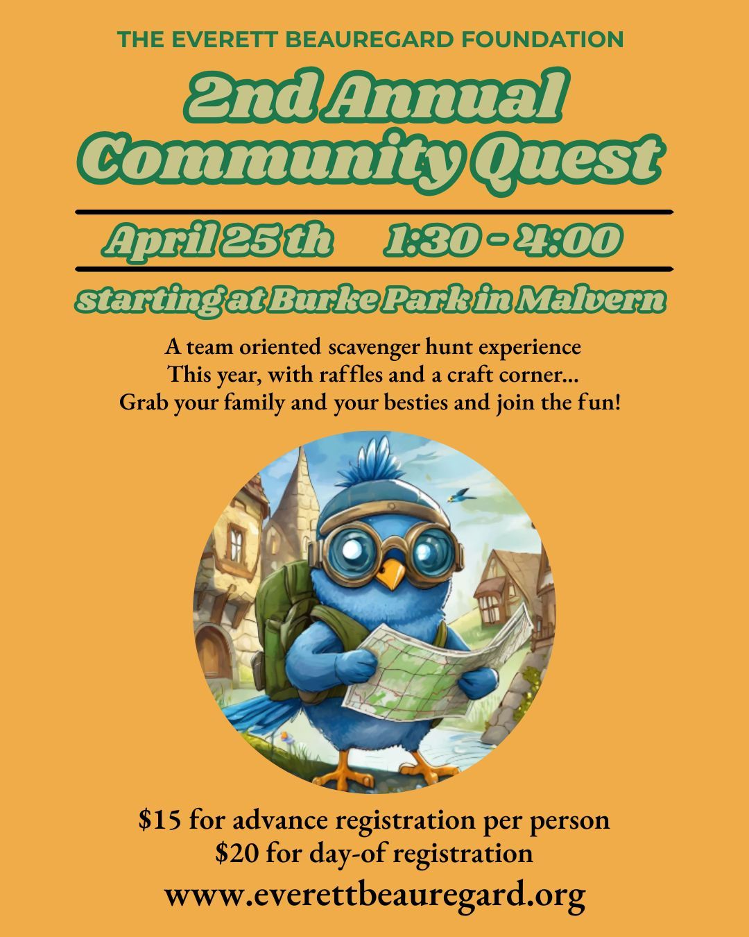 Fun with Friends Friday!
EBF Community Quest – April 25, 2026
Registration opens today!
Adventure in Malvern. Impact for Philly youth.
www.everettbeauregard.org
#adventurewithpurpose
#EBFcommunityquest