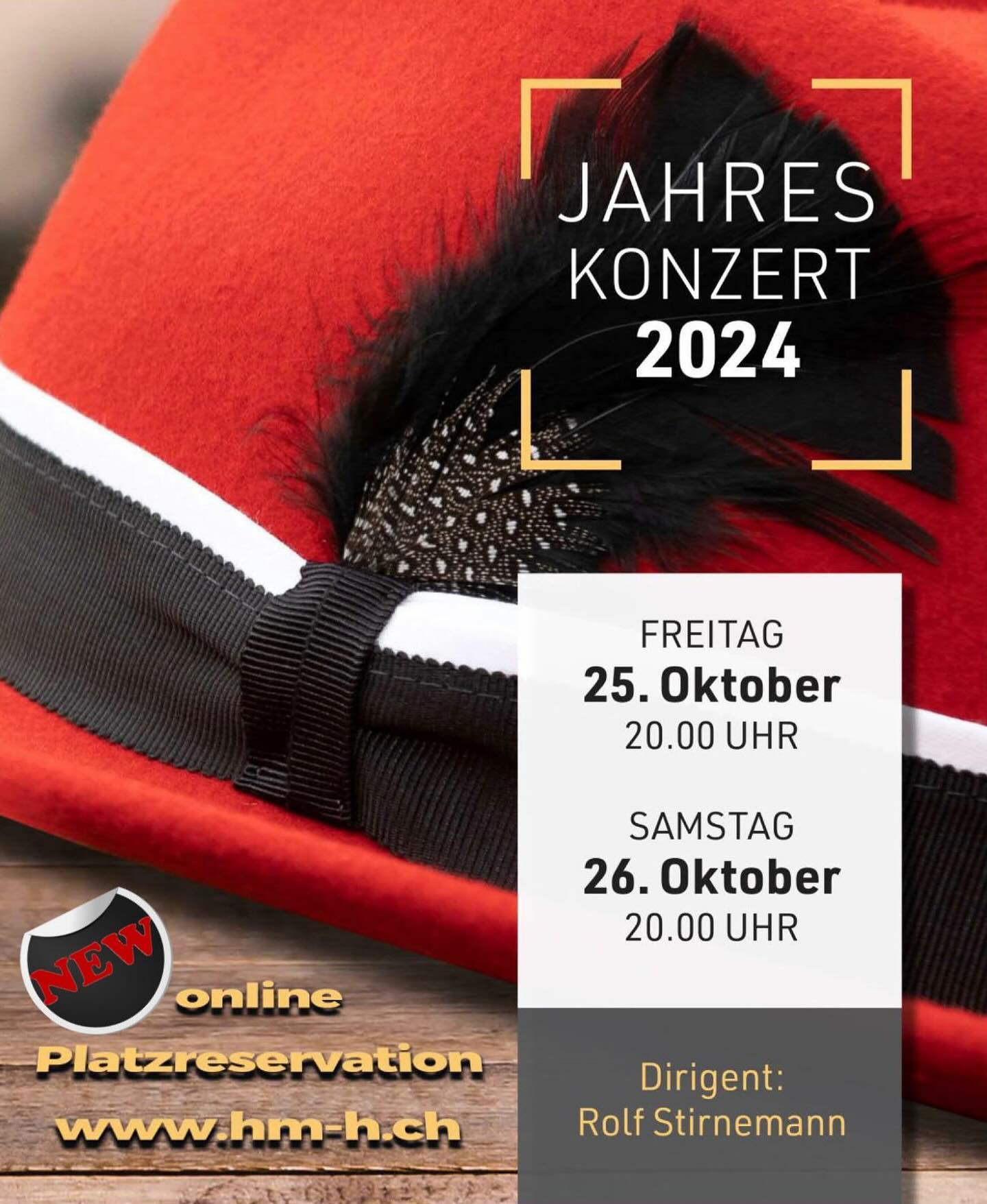 🖤❤️ Jahreskonzert 2024 ❤️🖤
Wir freuen uns, dich an einem unserer Jahreskonzerte vom 25. und 26. Oktober 2024 zu begrüssen.
Neu können Plätze auf unserer Website www.hm-h.ch reserviert werden.
Bis bald,
eure HMH 🫶🏼
#hmh #harmoniemusikhitzkirchertal #jahreskonzert