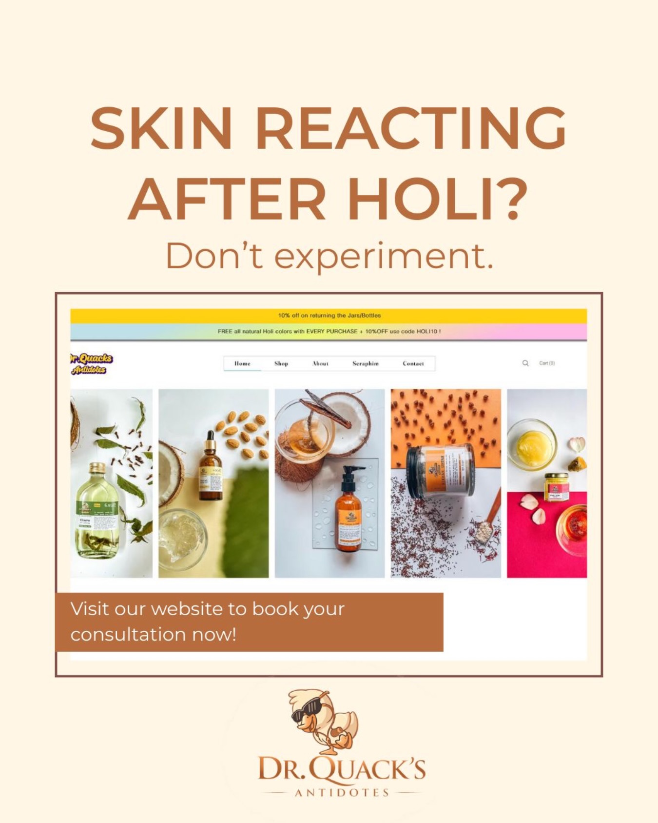 DM US or visit 🔗 LINK IN BIO!
All Natural skincare with an average of 5-7 ingredients per product!
Only at Dr. Quacks Antidotes
#skincareroutine #naturalingredients #skincare #selfcare #skinfood