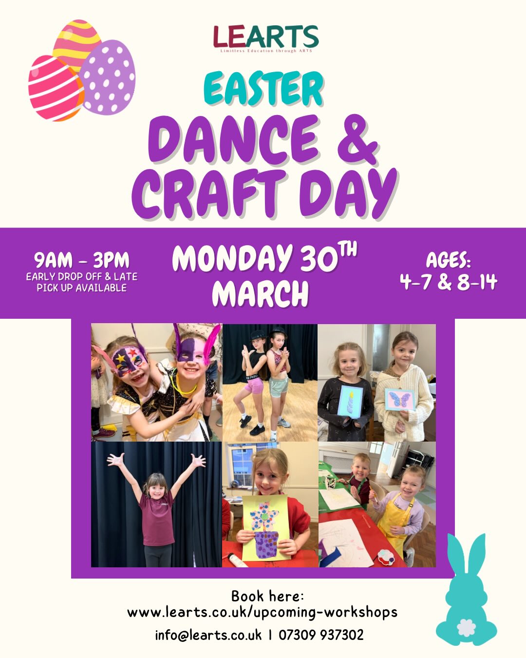 Easter holiday fun starts here! 🐣🎨
Join us for our Easter Craft Camps or our Easter Dance & Craft Day - the perfect way for children to get creative, try new things, make friends and have lots of fun over the holidays.
From painting and crafting to dancing and performing, these sessions are always such a lovely mix of creativity, confidence and fun.
Spaces are limited so early booking is recommended.
Book here:
www.learts.co.uk/upcoming-workshops
#EastGrinstead #KidsActivities #EasterHolidayClub #CreativeKids #Learts