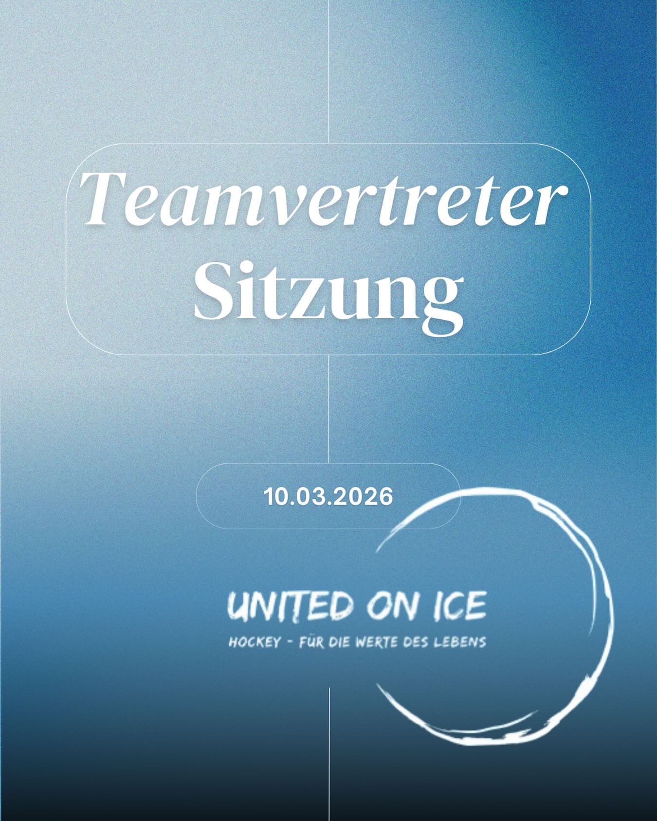Kleiner Reminder:
Heute um 18:30 Uhr findet eine Teamvertreter-Sitzung statt - heute nur ONLINE!
Den Link bekommt ihr von euren Teams zugeschickt. Schaut gerne mit rein! Wir besprechen das kommende Saisonfinale! 🏒