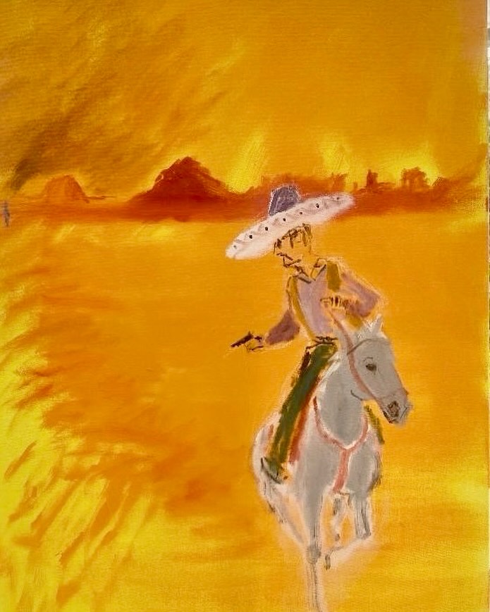 New painting ‘Another sunny day in the west’ #cowboyworld #oilpaintingoncanvas #sombreromen #artoninstagram #artist