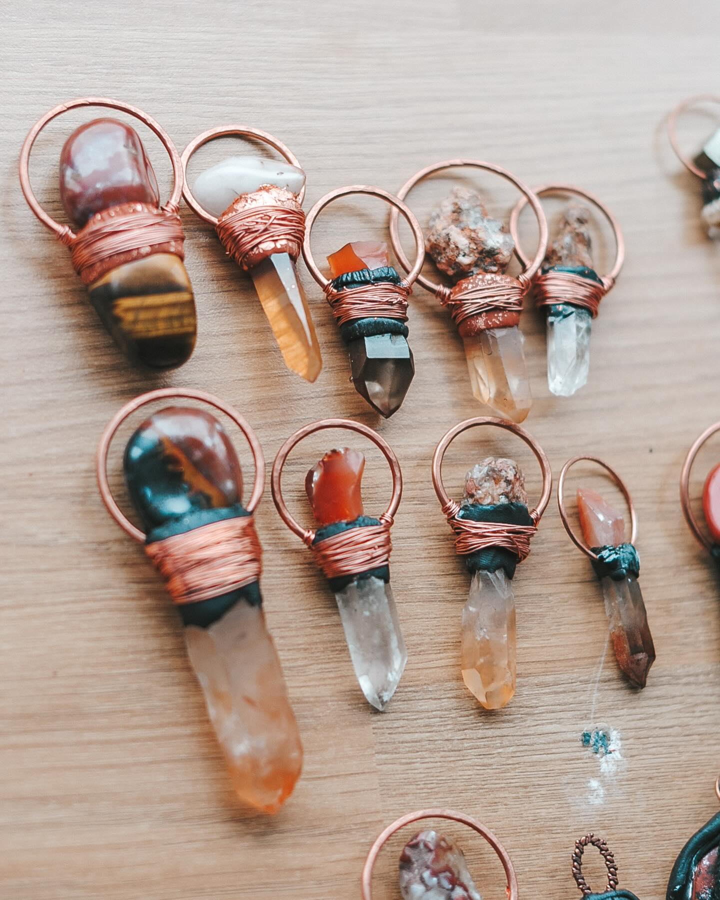 Which nearly-finished wire wrap talisman is your fave?
The Firestarter Collection - launching 20th March 🔥