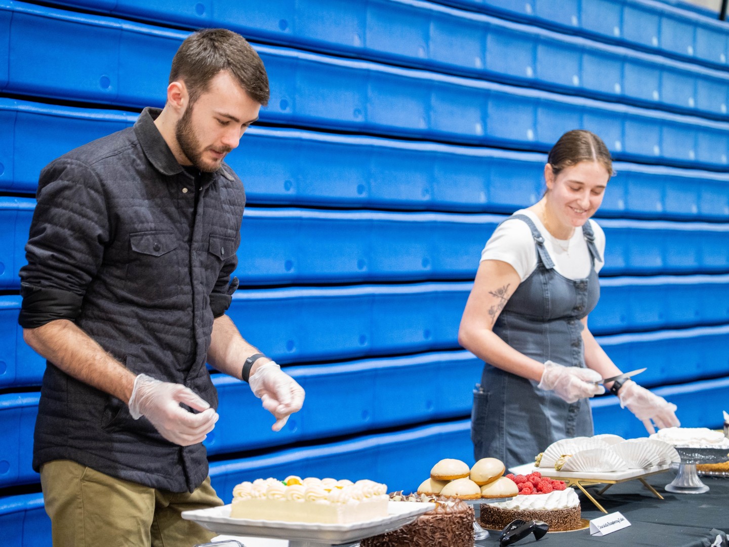Serving up sweets in preparation to serve faithfully!
Thank you to all who came to our Missions Benefit to support our students for their upcoming trips to Cambodia and Kosova this summer! We hope you enjoyed the sweet desserts, creative auction baskets, and fun moments with our mission teams!
If you want to read more about and support our missions teams doing global good, visit our missions webpage: bushnell.edu/student-life/campus-ministry/mission-trips/