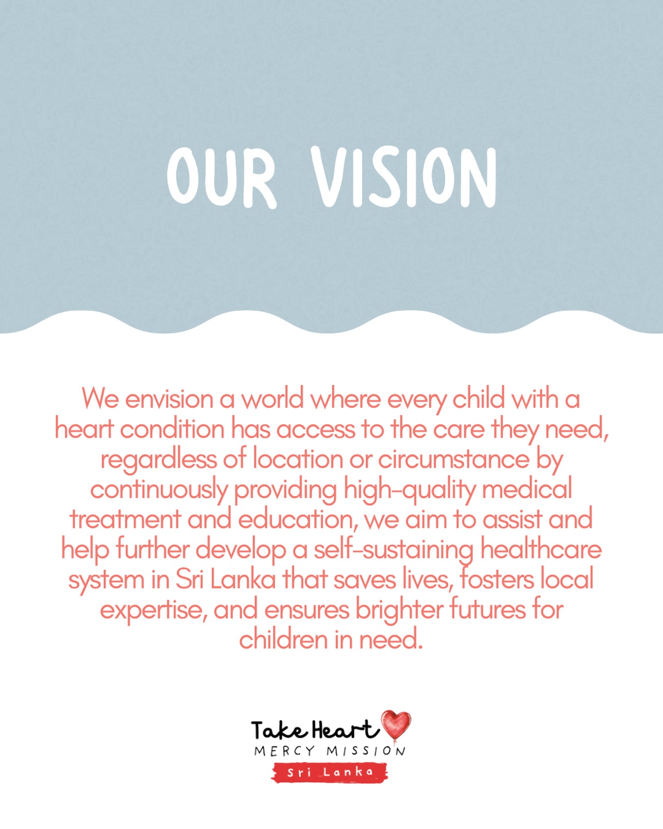 Our Vision For The Future💙
Everything we do is driven by the belief that every child deserves access to life-saving heart care. Through collaboration, compassion, and dedication, we’re working towards a future where children in Sri Lanka can receive the treatment they need, close to home.
Learn more about our mission and how you can support our work via the link in our bio.
#takeheartmercymission #savinglittlehearts #srilanka #heartsurgery #medicalmission