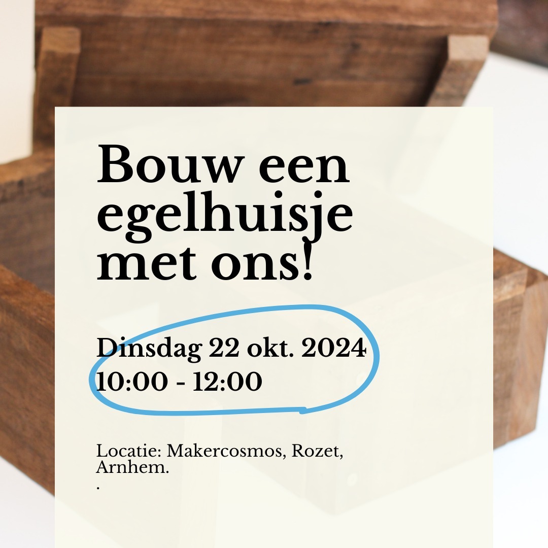 De herfst is begonnen en egels zijn druk op zoek naar een veilige plek om te overwinteren. Helaas wordt hun leefgebied steeds kleiner en missen veel tuinen een beschutte schuilplaats.
Hier komt het HedgeHok project in actie! Kom jij in de herfstvakantie langs in de MakerCosmos?
Doe mee en ontdek hoe je egels kunt helpen door een perfect winter-egelhuisje te bouwen.
Tijdens deze ochtend duik je in de wereld van de egel en ga je aan de slag als echte bouwer met timmeren, zagen, boren om een duurzaam huisje te maken.
Aan het eind van de ochtend mag je het egelhuisje mee naar huis nemen zodat je thuis een echte schuilplaats hebt voor de egel.
Schrijf je in via de link in de bio