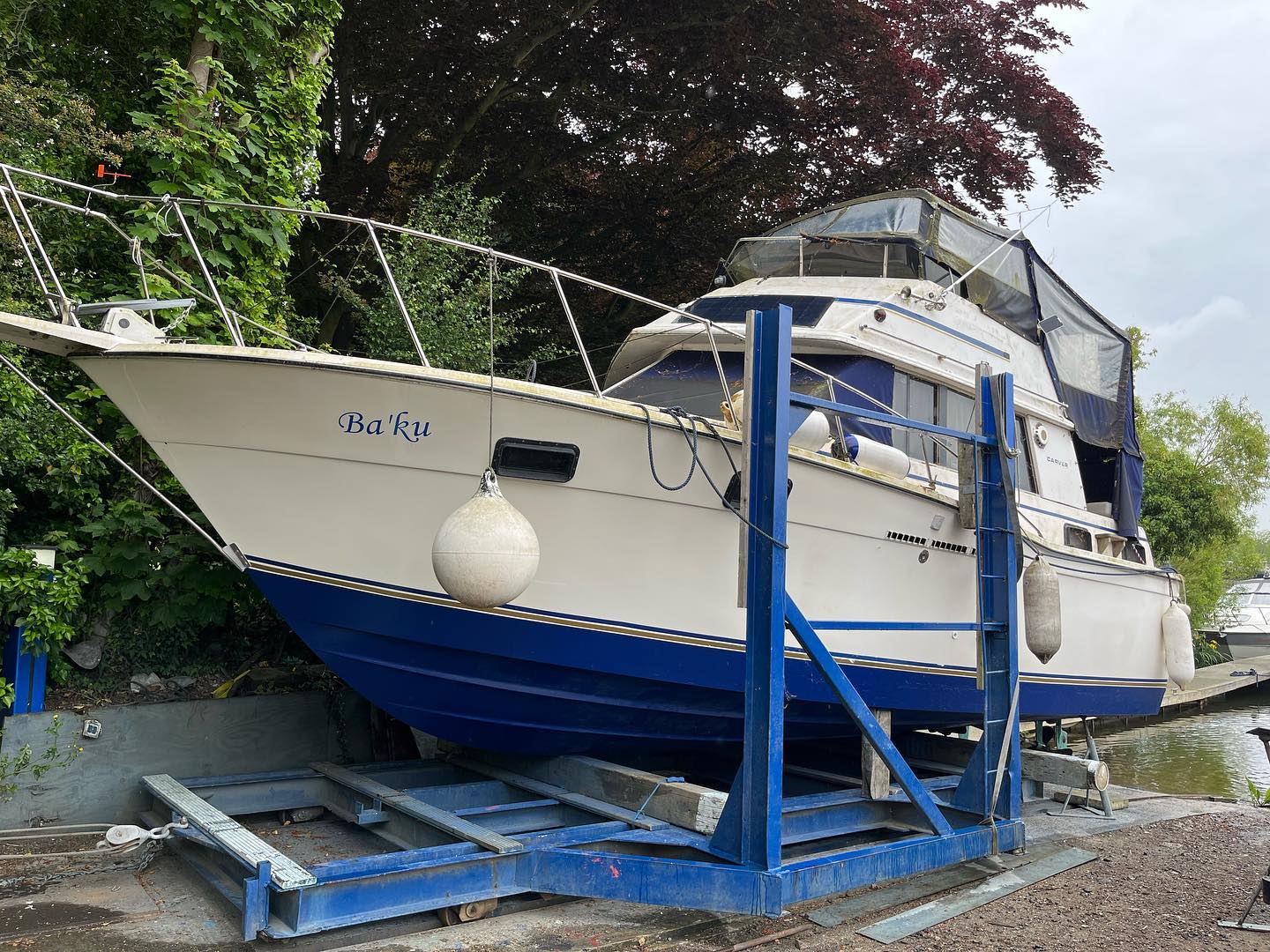 Catching up with preseason lifts #slipway #hoist #boatmaintenance