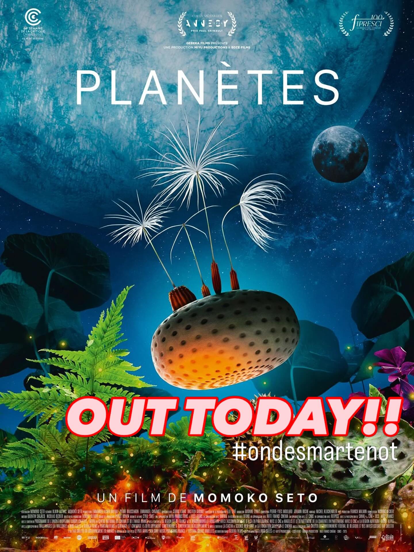 OUT TODAY!!!! 🤩
PLANÈTES
directed by Momoko Seto
Amazing film and stunning score by Nicolas Becker and Quentin Sirjacq!
…. with touches of authentic ondes Martenot by yours truly 🎶🎵
#ondesmartenot #martenot #soundtrack #cinema #planet
