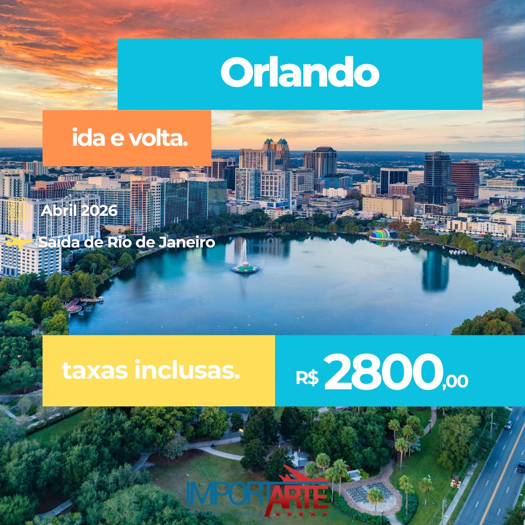 🌴✈️ Orlando com preço IMPERDÍVEL!
Prepare-se para viver dias inesquecíveis na terra da magia! Aproveite essa super oferta com ida e volta, taxas inclusas e saída direto do Rio de Janeiro.
📆 Abril de 2026
✨ Perfeito para quem quer planejar com antecedência e economizar MUITO!
💰 R$ 2.800,00 – Tudo incluído!
Não deixe para depois — esse valor está simplesmente surreal!
📲 Garanta sua passagem pelo WhatsApp: +55 22 23503932