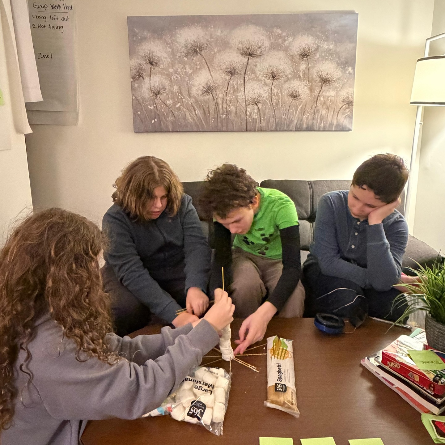 Teamwork in speech group. Upper school students took on the marshmallow spaghetti tower challenge, practicing communication, problem solving, and listening to each other’s ideas while they built.
Turns out speech skills and engineering skills make a pretty great team. 🗣️
#SpeechTherapy #STEMLearning #HandsOnLearning #Neurodiversity #2eEducation
