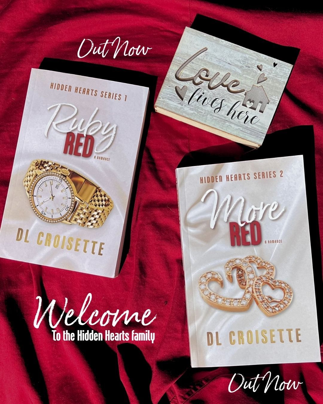 Welcome to the Hidden Hearts family More Red.
The romance sequel is out now, with more romance, more steam and yes, more secrets revealed.
Available in Ebook and Paperback
Read on KindleUnlimited
#dlcroisette #hiddenheartsseries