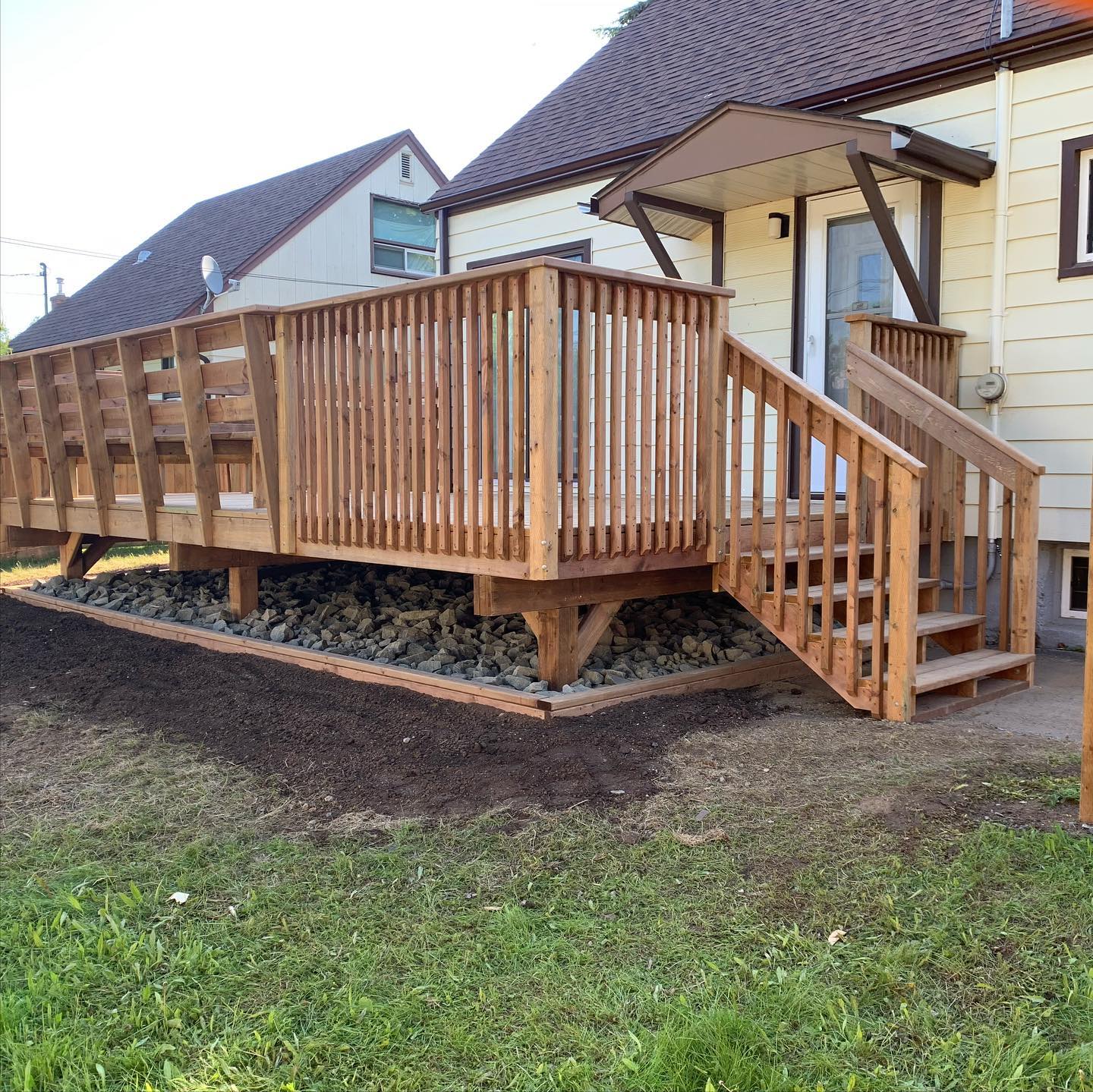 Another project completed! #deckbuilding#readyforaparty#teamorange#curbappeal
