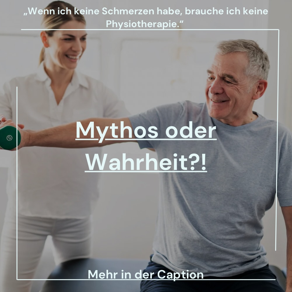 Mythos oder Wahrheit? 🤔
„Wenn ich keine Schmerzen habe, brauche ich keine Physiotherapie.“ ❌
Auflösung: MYTHOS! ✅
Erklärung:
Physiotherapie dient nicht nur der Behandlung von Schmerzen, sondern auch der Prävention. Fehlhaltungen, muskuläre Dysbalancen oder einseitige Belastungen bleiben oft lange unbemerkt. Durch gezielte Tests und Übungen können Probleme früh erkannt und behandelt werden, bevor Schmerzen überhaupt entstehen. 🧑⚕️💪
Fazit:
Physiotherapie hilft nicht nur bei Beschwerden – sondern auch dabei, dass sie gar nicht erst entstehen! 🌟