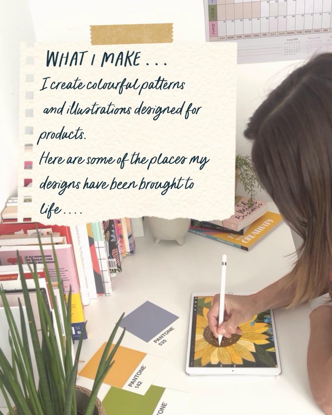 Today’s #MarchMeetTheMaker prompt is What I Make ✨
If you’ve followed along for a while, you’ll know my patterns and illustrations don’t stay in just one place. They find their way onto all sorts of products — from stationery and greeting cards to jigsaws and more.
Seeing my artwork come to life on real products is one of my favourite parts of what I do.
What I love most is that these designs end up travelling far beyond my studio, appearing on products sold all over the world through both wonderful independent shops and global brands.
Sometimes people ask what exactly I make… and the answer is really patterns and illustrations that become products.
And I’m always wondering where they might end up next. The dream? Seeing them on homeware one day 🏡
#marchmeetthemaker® #surfacepatterndesigner #illustrator #creativebusinessowner