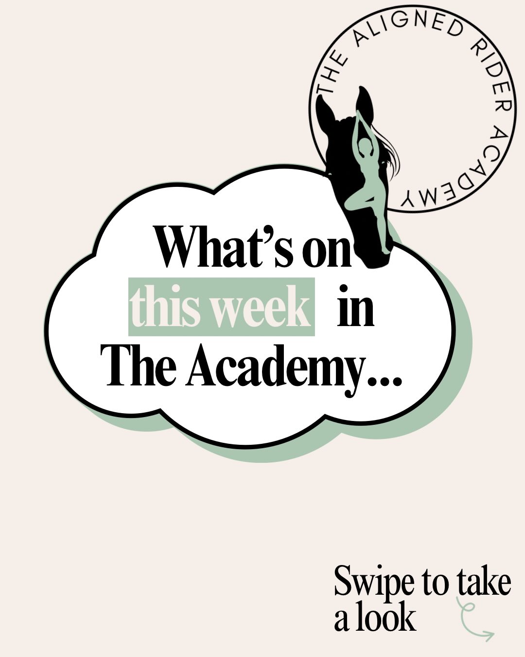 This week in The Aligned Rider Academy….