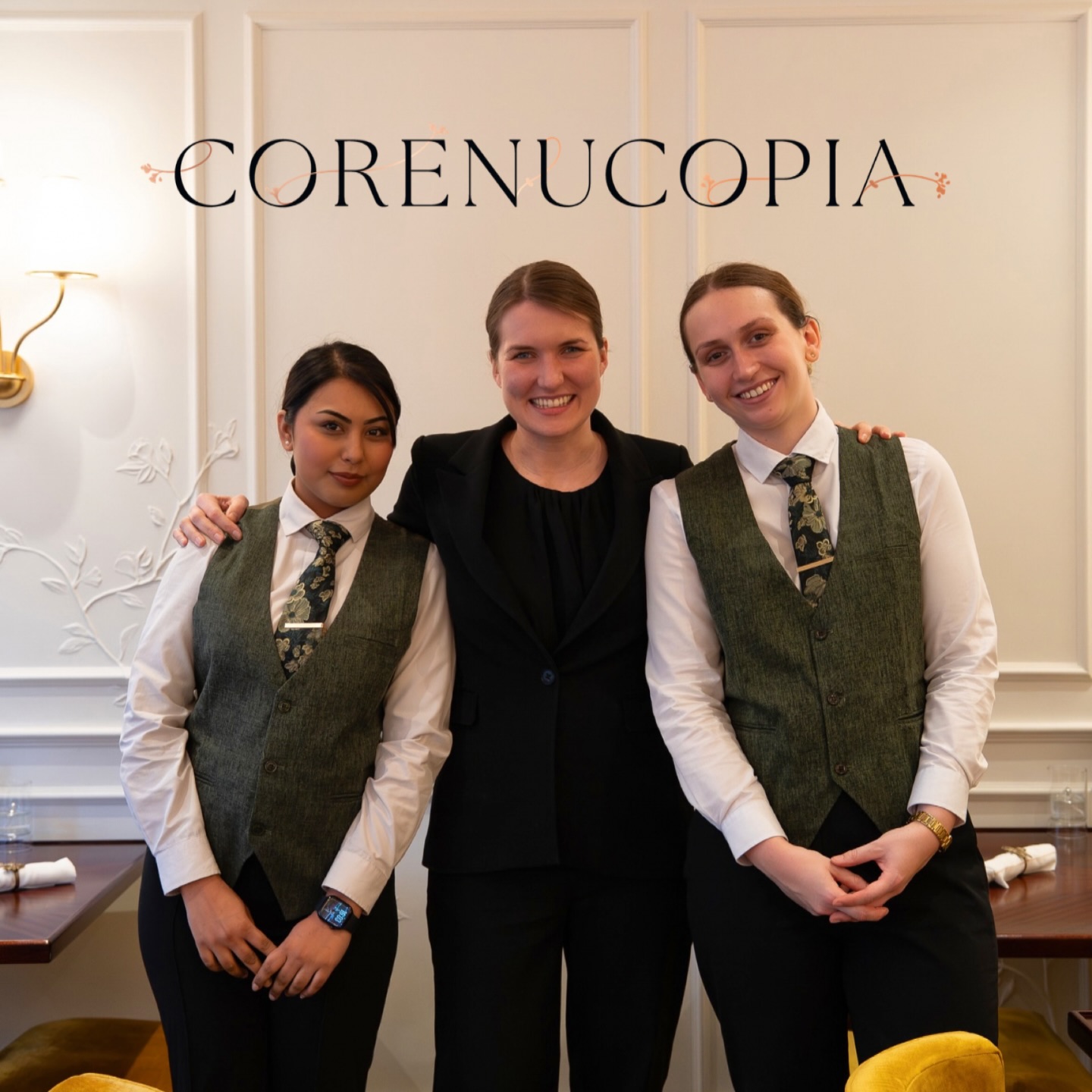 Restaurant Manager Lynn with Supriya and Jemimah wishing you a Happy International Women’s Day from Corenucopia.
Three of the women leading the floor and making every service what it is. ❤️