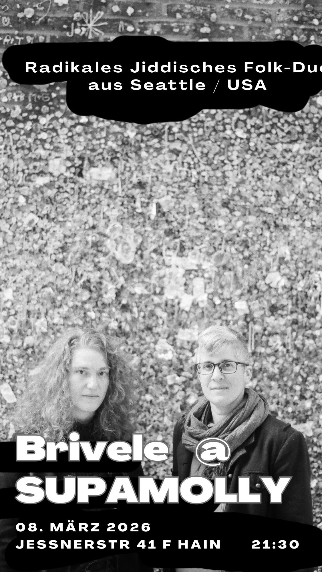 Berlin, don’t miss this Sunday: @brivelemusic — Yiddish song, labor balladry, folk-punk, and stirring vocal harmony — comes to Supamolly on March 8. They cross an ocean to be here. Come.
#YiddishMusic #Berlin #LiveMusic #FolkPunk #Supamolly