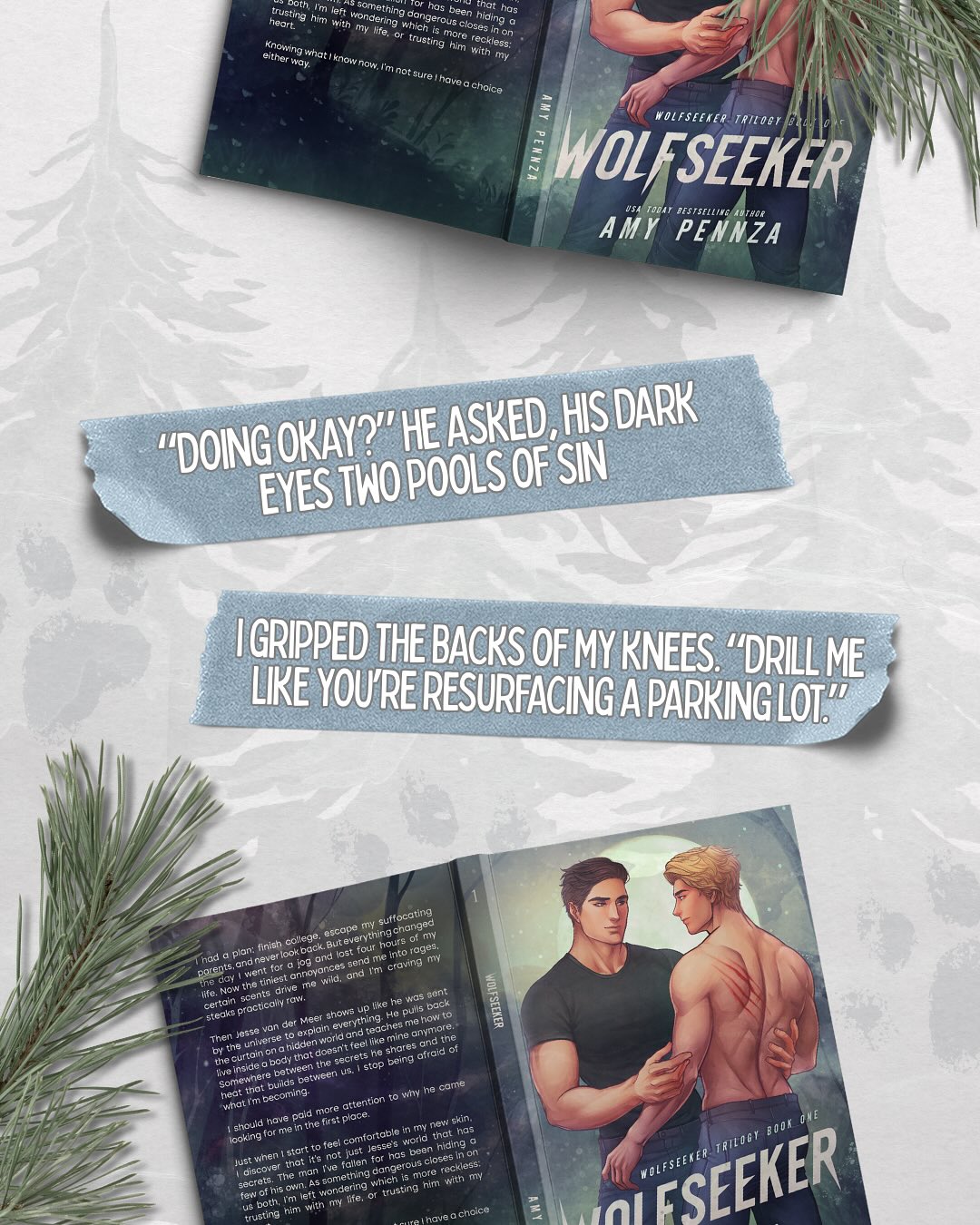 Wolfseeker is my brand-new MM romance coming March 25 😍 Link in my bio
🔥 These two are quite possibly the hottest couple I’ve ever written. The dirty talk… 😮💨
I had a plan: finish college, escape my suffocating parents, and never look back. But everything changed the day I went for a jog and lost four hours of my life. Now the tiniest annoyances send me into rages, certain scents drive me wild, and I’m craving my steaks practically raw.
Then Jesse van der Meer shows up like he was sent by the universe to explain everything. He pulls back the curtain on a hidden world and teaches me how to live inside a body that doesn’t feel like mine anymore. Somewhere between the secrets he shares and the heat that builds between us, I stop being afraid of what I’m becoming.
I should have paid more attention to why he came looking for me in the first place.
Just when I start to feel comfortable in my new skin, I discover that it’s not just Jesse’s world that has secrets. The man I’ve fallen for has been hiding a few of his own. As something dangerous closes in on us both, I’m left wondering which is more reckless: trusting him with my life, or trusting him with my heart.
Knowing what I know now, I’m not sure I have a choice either way.