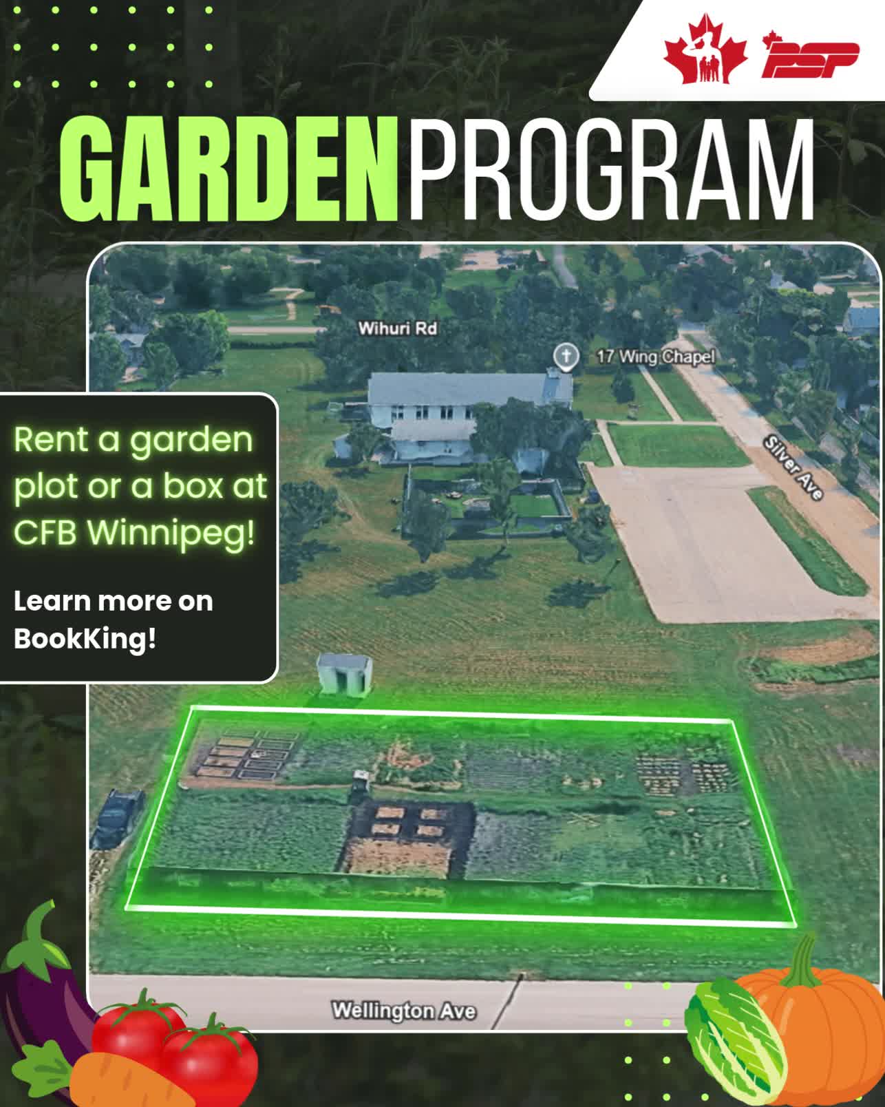 Ready to grow something great this season?
The CFB Winnipeg Garden Program is now open for registration!
Garden plots are available for rent right behind the disc golf course.
Grow your own veggies, herbs, and flowers this season.
✔ 40x20 ft individual plots
✔ Fenced area with water, hoses & tiller access
✔ Refundable deposit
✔ Mandatory info session on Wednesday, April 29 @ 1800 hrs (B90 Theatre)
Grow local. Grow fresh. Grow with your 17 Wing community.
Register on BookKing: https://bkk.cfmws.com/winnipegpub/courses/index.asp?c=33&sc=145&crs=8036
______________
Prêt à cultiver quelque chose de formidable cette saison ?
Le programme de jardinage de la BFC Winnipeg est maintenant ouvert aux inscriptions !
Des parcelles de jardin sont disponibles à la location juste derrière le parcours de disc golf.
Cultivez vos propres légumes, herbes aromatiques et fleurs cette saison.
✔ Parcelles individuelles de 40 x 20 pieds
✔ Zone clôturée avec accès à l'eau, aux tuyaux d'arrosage et à la motoculteuse
✔ Dépôt remboursable
✔ Séance d'information obligatoire le mercredi 29 avril à 18 h (théâtre B90)
Cultivez localement. Cultivez des produits frais. Cultivez avec votre communauté de la 17e Escadre.
Inscrivez-vous sur BookKing : https://bkk.cfmws.com/winnipegpub/courses/index.asp?c=33&sc=145&crs=8036