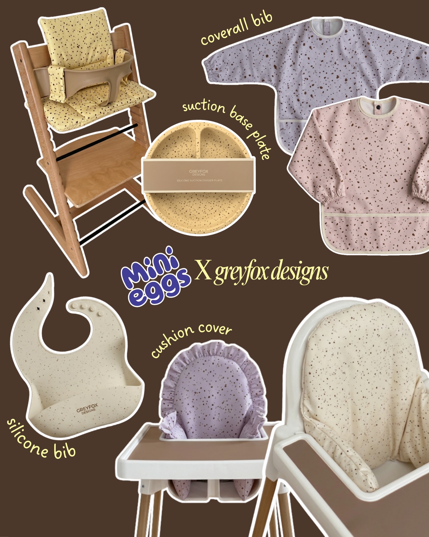 🐣🪺🍫
Mini egg inspired highchair and weaning accessories?
Yes pleaseeee!
Sadly, this is just a concept I designed for fun, not a real collab… Although now I really wish it was! What do you think? 💛🩷💜🤍