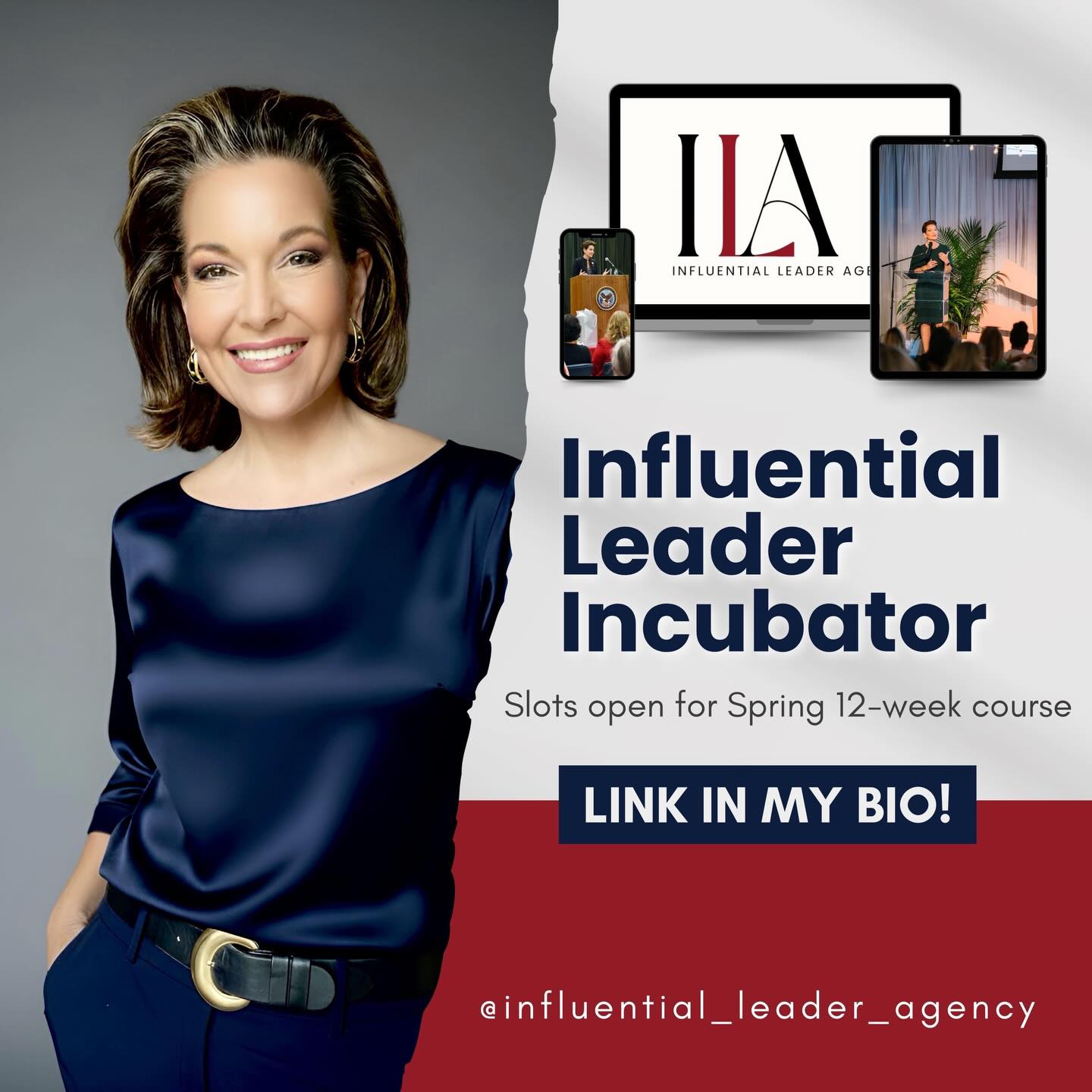 Happy Monday!
I’m opening a few spots for our next round of the Influential Leader Incubator™, which begins later this month on March 25th. For the first time, we’re making a limited number of spaces available beyond our private client circle…which is exciting!
This program is designed for leaders, entrepreneurs, and professionals who want to strengthen their message, develop a clear brand voice, and feel confident when opportunities to speak, interview, or share their work arise.
Through live weekly sessions, we focus on refining your narrative, building media-ready assets, and developing the communication skills that help your voice stand out. If you’ve been feeling the pull to step into a bigger conversation, this may be the right moment.
➡️Applications are now open.
Follow the link, click the three lines in the top right corner, and select Influential Leader Incubator™.
➡️Two options: These are LIVE Sessions Weekly for 12 Weeks + Digital Assets & more…
$699/month or VIP $999/month
The next four VIP enrollments will also receive complimentary access to our in-person media training day on March 31st.
I’d love to welcome some new voices this spring.
#influentialpeople #ownyournarrative #personabrandstrategy #thoughtleadership