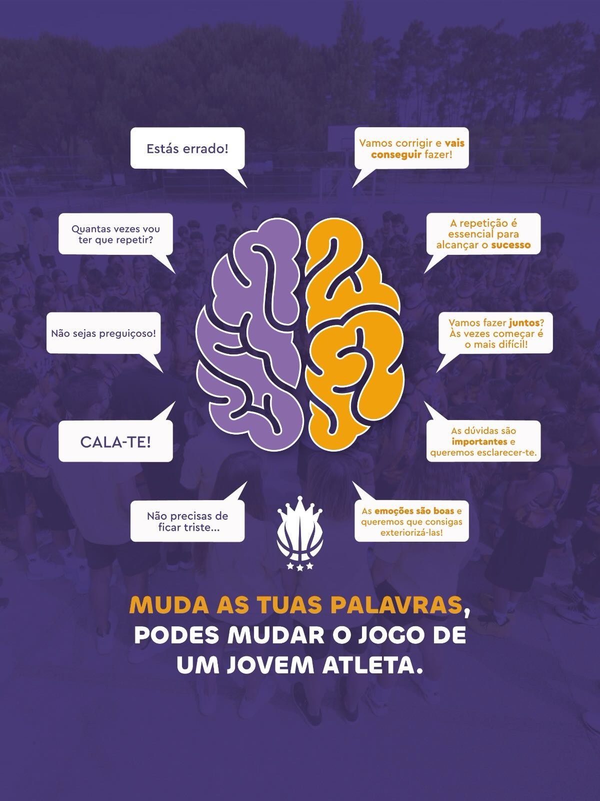 No basquetebol, as palavras também treinam.
Um treinador pode bloquear… ou libertar um atleta.
Pode criar medo de errar… ou confiança para tentar outra vez.
No BIC acreditamos que desenvolver um jogador vai muito além da técnica, da tática ou do físico.
Trabalhamos também a mentalidade, a confiança e a coragem para falhar e voltar a tentar.
Porque é assim que os jogadores crescem:
➡️ Erram
➡️ Ajustam
➡️ Melhoram
Treinamos muito mais do que basquetebol.
Mentalidade de crescimento.
Porque o erro não é o problema.
O problema é o medo de errar.
Às vezes, mudar uma palavra pode mudar um atleta.
E mudar um atleta pode mudar uma vida.
🏀🧠
Cada feedback é uma oportunidade.
Cada treino é uma construção.
Cada palavra pode mudar o percurso de um jovem atleta.
Muda as tuas palavras.
Podes mudar o jogo. 🏀🧠
#ImprovementCamp #BasketballDevelopment #Mentalidade #YouthBasketball PlayerDevelopment #BasketballTraining