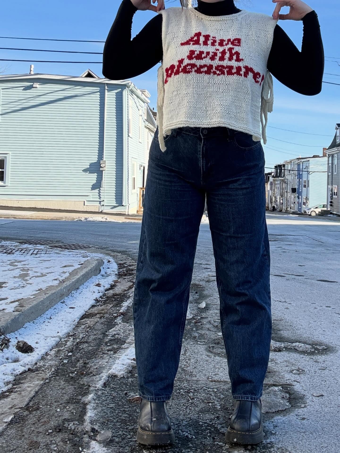 After all if knitting isn’t a pleasure, why bother?
Alive with Pleasure! Vest is available now - Etsy and norademariaffi.com 💨