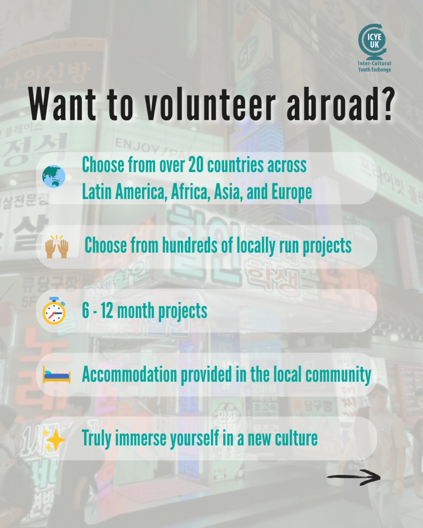 With summer around the corner, are you looking for your next big adventure? Planning a gap year, or maybe a career break? Are you between 18 and 30? We got ya!
With ICYE UK, you can choose from a variety of projects, meet new friends, and make unforgettable memories in a place far from good old Britain ✈️
Volunteering provides both personal growth and good experience for your future career - whether you choose to go for 3 months or 12.
So, don't wait around for the adventure to come to you - get in touch and let's find your perfect place to make an impact 💪🏼
#icye #volunteering #internationalvolunteer #travel #icyego #volunteer #workabroad #gapyear #careerdevelopment #careergrowth