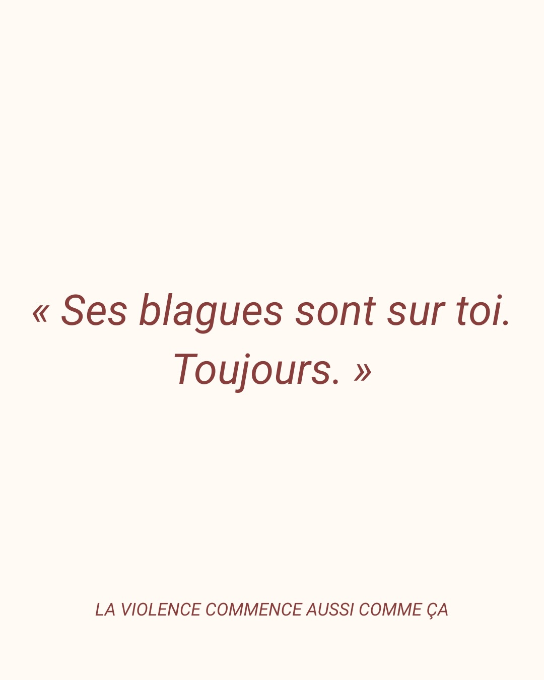 Ses blagues sont sur toi. Toujours.
Ce sont des blagues, paraît-il.
De l’humour.
« Il ne faut pas le prendre comme ça. »
Cliniquement, l’humiliation répétée n’est jamais anodine.
Quand les blagues ciblent toujours la même personne, les mêmes failles, les mêmes limites, on n’est plus dans l’humour. On est dans une violence relationnelle déguisée.
Le rire n’est plus partagé. Il est imposé.
Du point de vue psychique, l’humiliation agit comme une menace sociale : activation du stress, inhibition de la parole, sidération possible. À force, la personne se fait plus discrète, plus prudente, plus petite.
Marie-France Hirigoyen a montré combien la dérision et la moquerie peuvent constituer des formes majeures de violence psychologique, justement parce qu’elles paraissent socialement acceptables.
L’humour devient violent quand il n’est pas réversible.
Quand l’autre ne peut pas répondre.
Quand dire « ça me fait mal » déclenche encore plus de moqueries.
On n’est pas dans une maladresse.
On est dans une asymétrie de pouvoir.
À force, la personne doute :
Est-ce que j’exagère ?
Est-ce que je suis trop sensible ?
C’est là que le gaslighting s’installe.
L’humour qui humilie n’est pas de l’humour.
C’est une violence qui s’abrite derrière le rire.
La violence commence aussi comme ça.
#santé #santémentale #psychiatrie