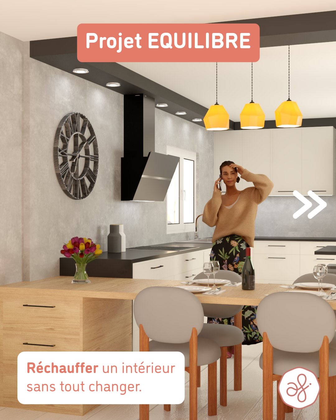 Et si on pouvait visiter son futur intérieur avant les travaux ?
Dans ce projet, on cherchait surtout à retrouver de l’équilibre dans la pièce de vie.
Mieux circuler.
Apporter de la lumière.
Redonner à chaque espace sa juste place.
Avant de démarrer les travaux, j’ai modélisé le projet en 3D réaliste.
Et je vois souvent le même moment chez mes clients :
celui où tout devient clair.
On ne regarde plus un plan abstrait.
On entre déjà dans le futur intérieur.
On voit les volumes, la lumière, les matières…
et on peut encore ajuster tranquillement avant le chantier.
C’est une étape que j’aime beaucoup dans mon travail :
le moment où les idées prennent vraiment forme.
#rénovationdurable
#architectureinterieure
#montpellier
#renovationmaison
#transitionecologique
Aurélie Faure architecte d’intérieur à Montpellier