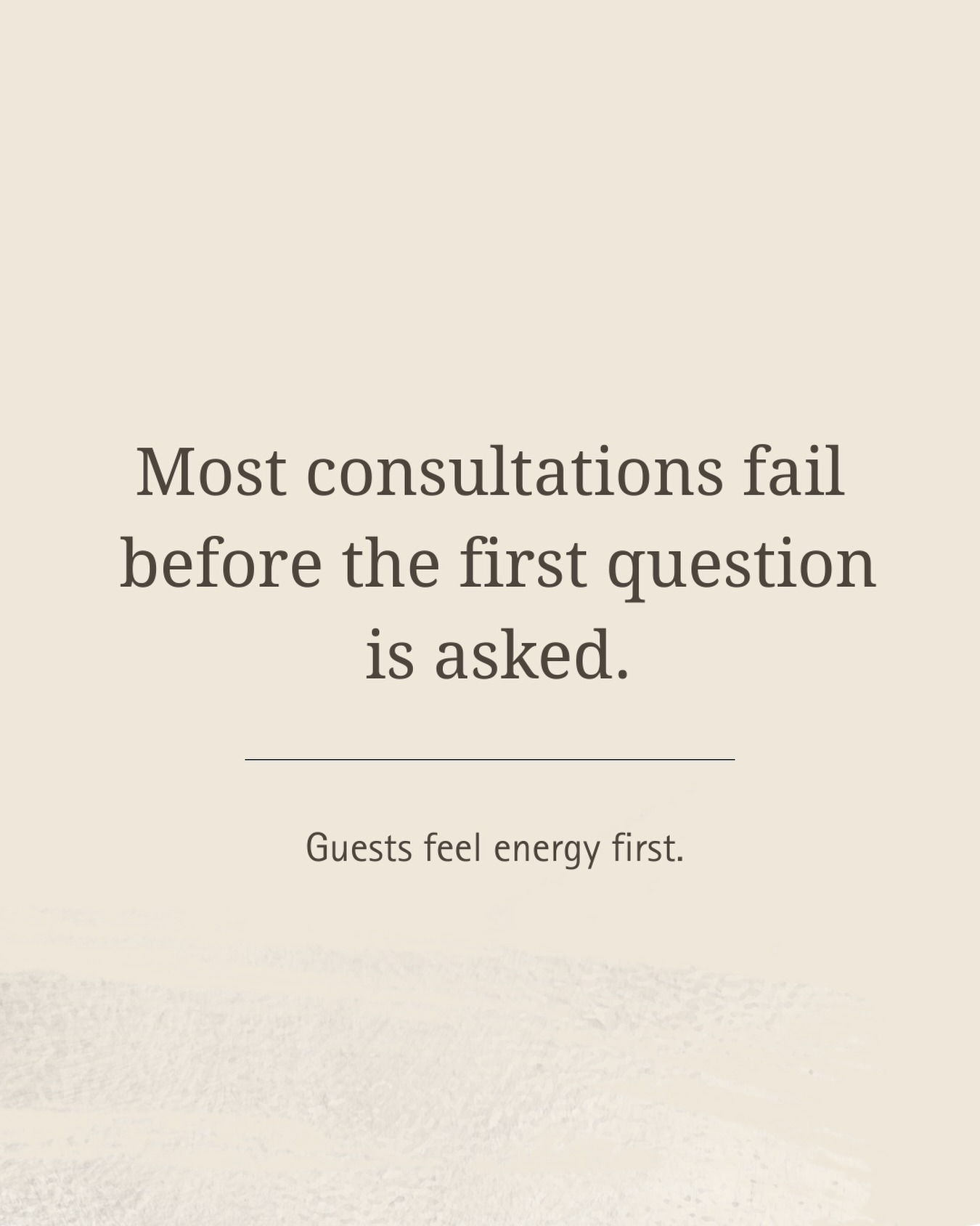 A consultation begins long before technique is discussed.
Guests sense our energy, our pace, and our certainty before they hear a single question.
Over the years I began paying closer attention to this moment — the tone we set when someone sits in our chair.
It changed everything about how I approach consultations.