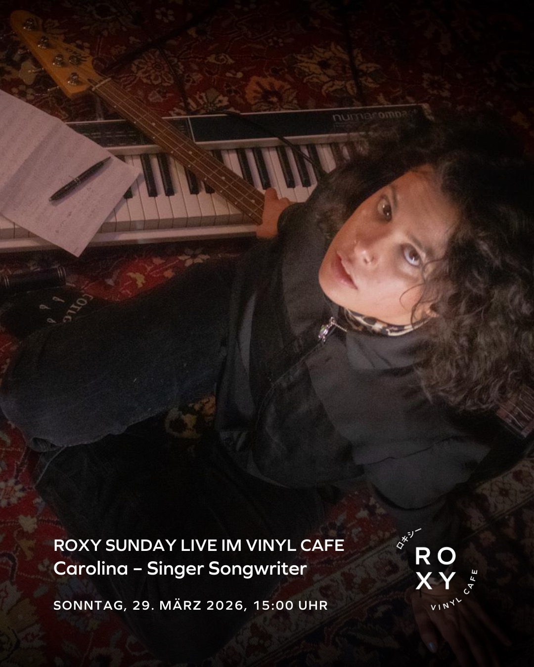 Roxy Sunday Live / Carolina
Singer Songwriter
Sonntag, 29. März, um 15:00
Gratis Eintritt/Kollekte
Fasziniert von Klängen diverser Instrumente und inspiriert von ihrer älteren Klaviernotensammlung, vereint Carolina spielerisch gelerntes mit neuem zu musikalischen, intimen Gedanken sowie schöne Ideen.
@carocerberus
( Produced by @klangkosmos )
#RoxyVinylCafe #LiveMusic #konzert #RoxySundayLive #Winterthur