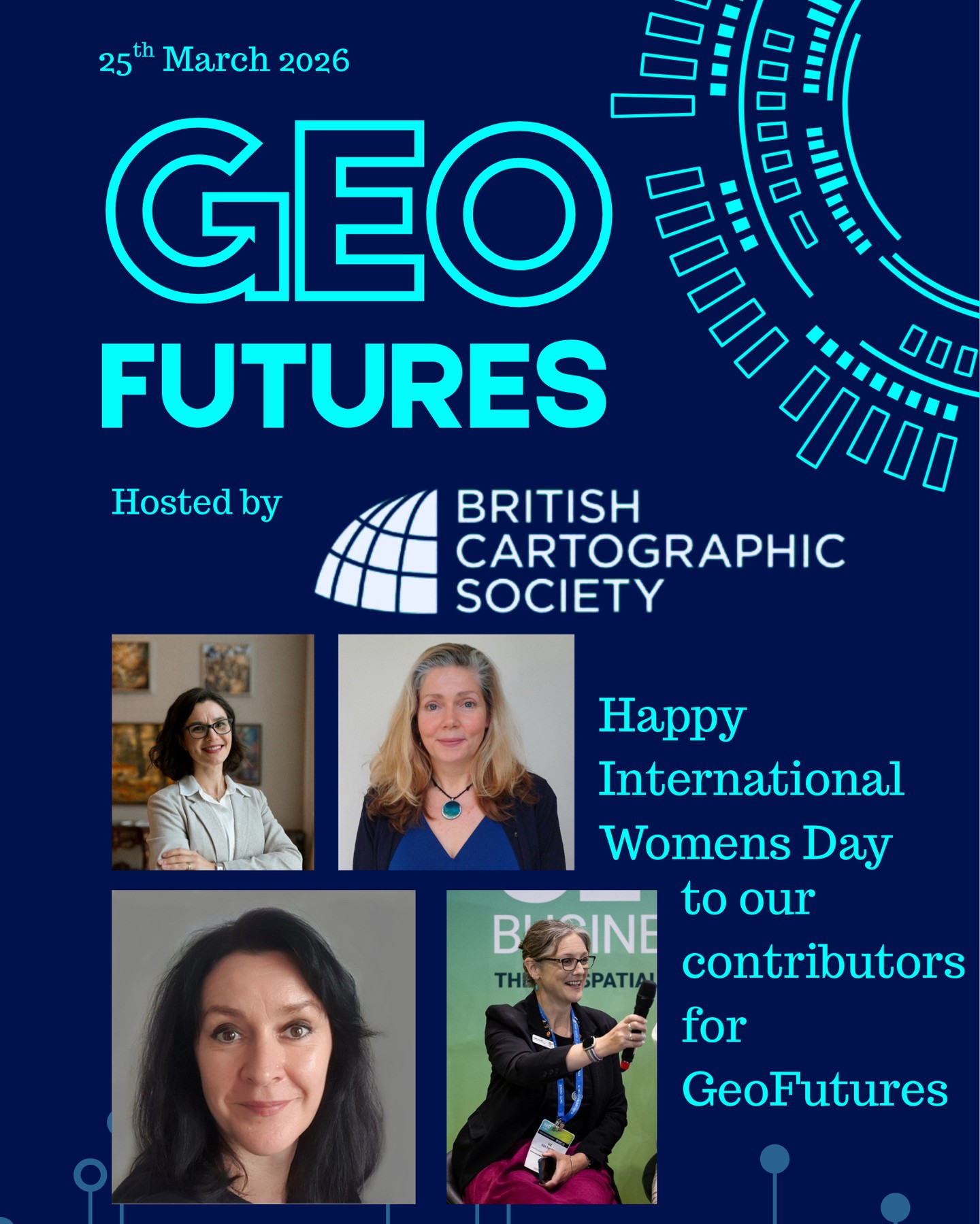Happy International Women’s day to all our members and a big thank you to all our volunteers that showcase women in cartography and Geo.
Exciting news coming soon as we look at ways to collaborate with #womeningeospatial and represent and promote women in Geospatial.