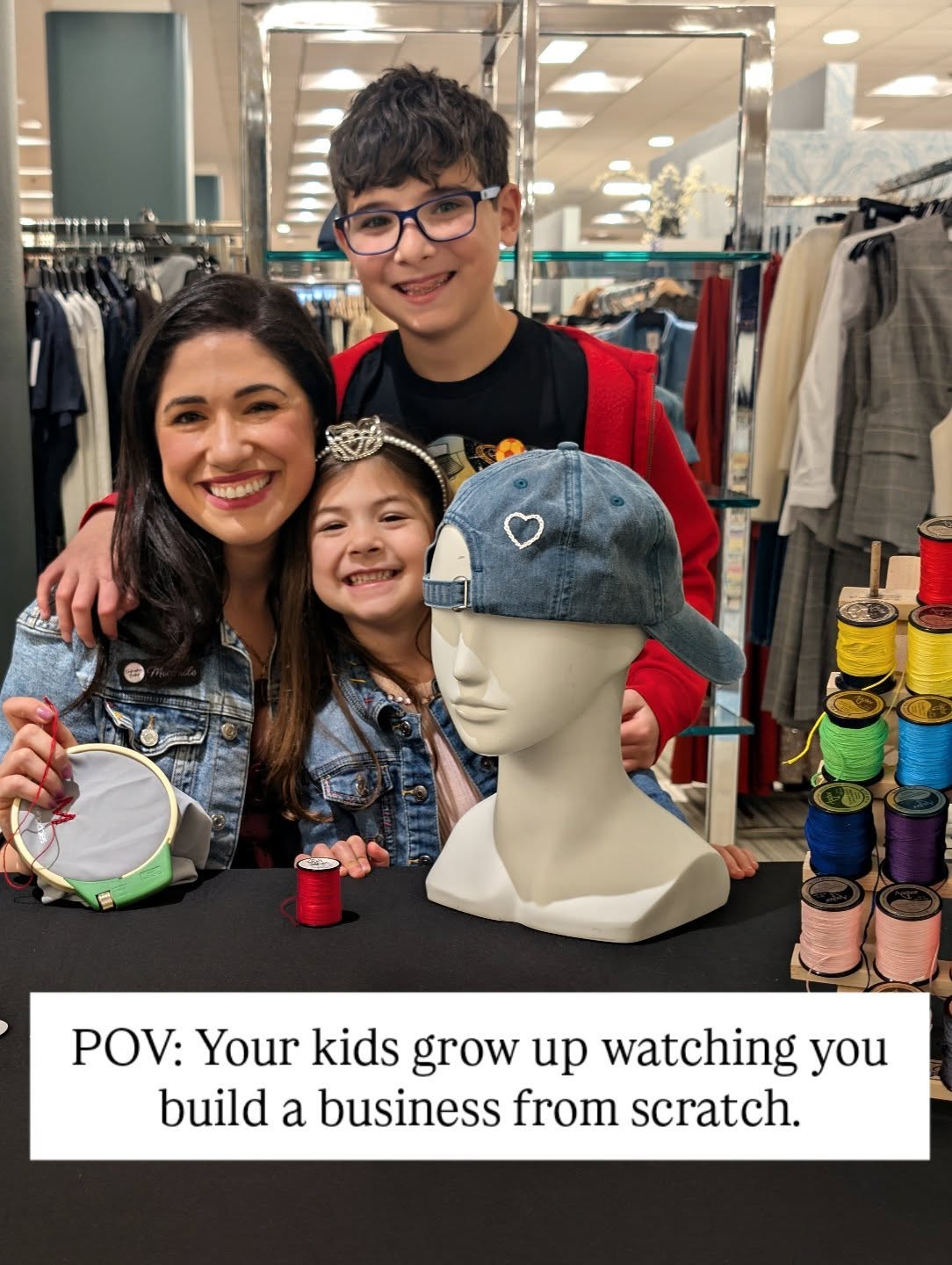 POV: Your kids grow up watching you build a business from scratch.
They see the late nights.
They see the risks.
They see the moments you almost quit.
But they also see you keep going.
And one day they’ll remember
that their mom had an idea…
and was brave enough to try.
And maybe one day they’ll believe they can do it too.
If you’re building something while little eyes are watching, this is your reminder that it matters more than you think.
Tag a mom who’s chasing her dream too 💪💕.
#nj #ny #njmom #Momtrepreneur #handembroidery