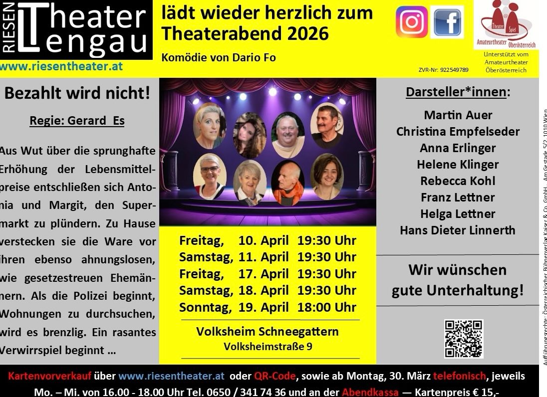 Der Karten Verkauf hat begonnen ✨🎭
#theater #lengau #friedburg #oberöstereich