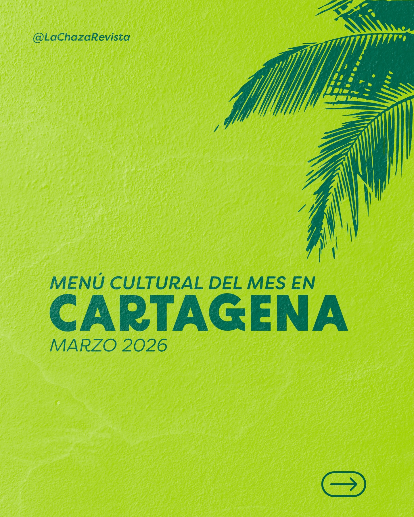 Feliz sábado, Chaza Lovers 🌴💚
Les dejamos por aquí el menú cultural de marzo ☀️
una selección de planes para salir, leer, aprender, ver cine y seguir disfrutando la ciudad.
Porque en Cartagena siempre hay algo bonito pasando si sabemos dónde mirar 🎭📚
Si tienen eventos, talleres o actividades culturales, no duden en enviarnos un DM para tenerlos en cuenta en nuestro #MenúCultural del próximo mes ❣️
Sigamos disfrutando juntos de la cultura en la ciudad 🌊
#cartagena #vivalacultura #planescartagena #lachazarevista
