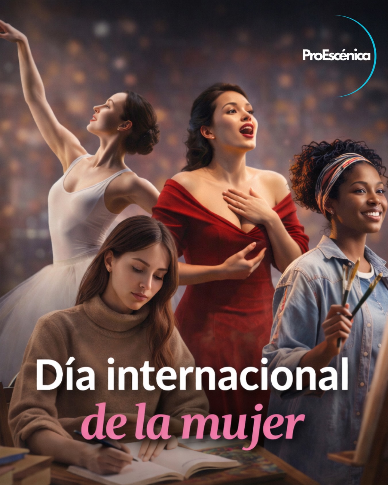 Hoy conmemoramos el Día Internacional de la Mujer, una fecha para reconocer la fuerza, la valentía y la determinación de millones de mujeres que, a lo largo de la historia, han transformado el mundo.
Nuestro saludo y profundo reconocimiento a todas las mujeres poderosas y bravas que día a día abren caminos, lideran, crean y sostienen cambios reales en la sociedad.
De manera muy especial, honramos a aquellas que han dedicado su vida al desarrollo de las artes: creadoras, intérpretes, gestoras, investigadoras y visionarias que, con su talento y convicción, expanden los límites de la cultura y enriquecen nuestra forma de mirar el mundo.
Su voz, su mirada y su sensibilidad son parte fundamental del presente y del futuro de las artes.