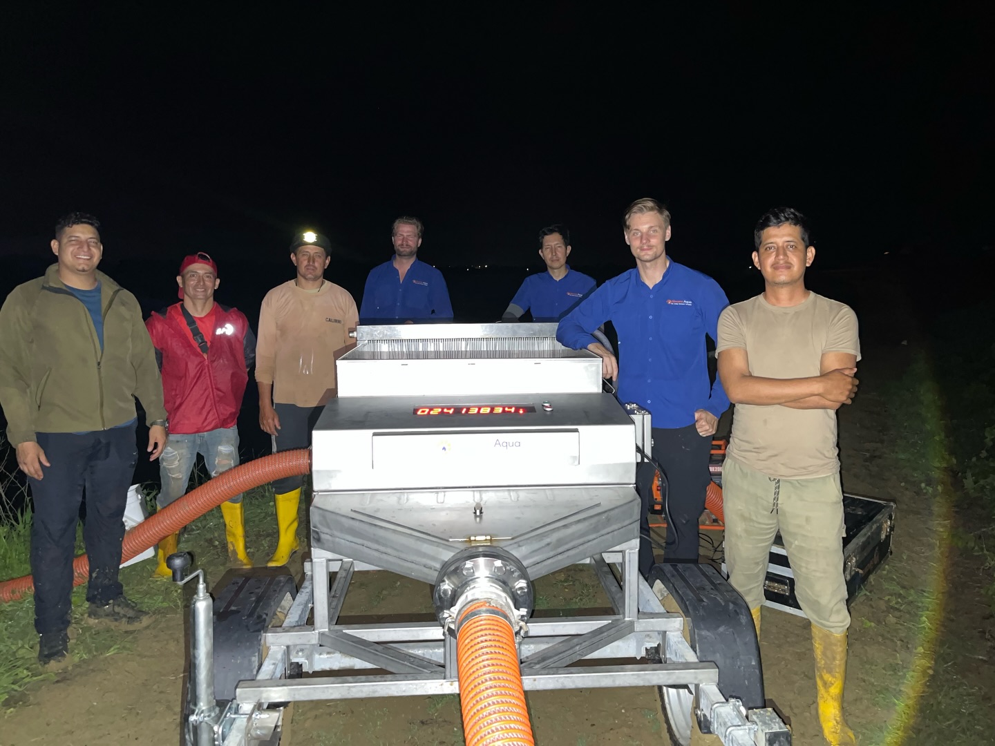 Transferencia con el SC-20K en campo de Ecuacultivos 🇪🇨🦐