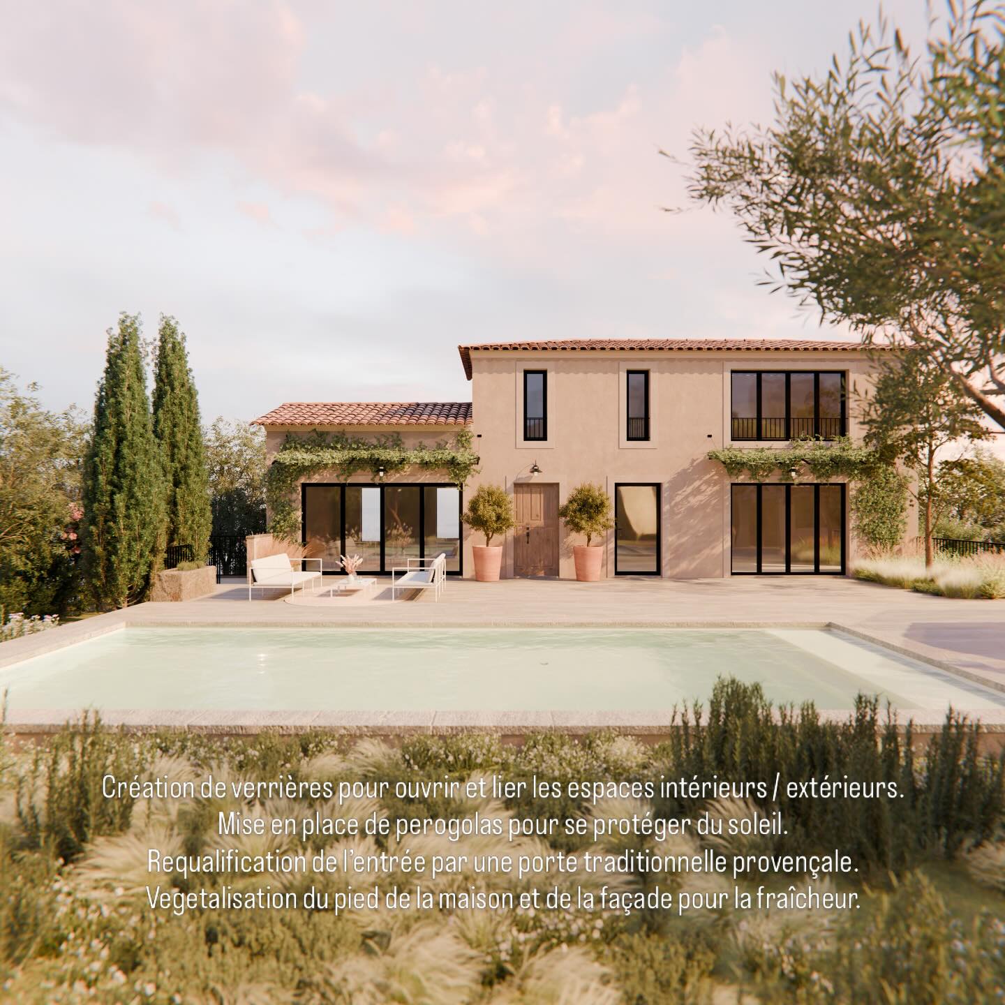 APRÈS I AVANT
Rénovation d’une maison des années 70 proche du centre de Saint-Remy-de-Provence: ré-aménagement de l’intérieur, requalification des ouvertures et aménagements extérieurs.
#architecture #jardin #transformation #avantaprès #minimalistarchitecture