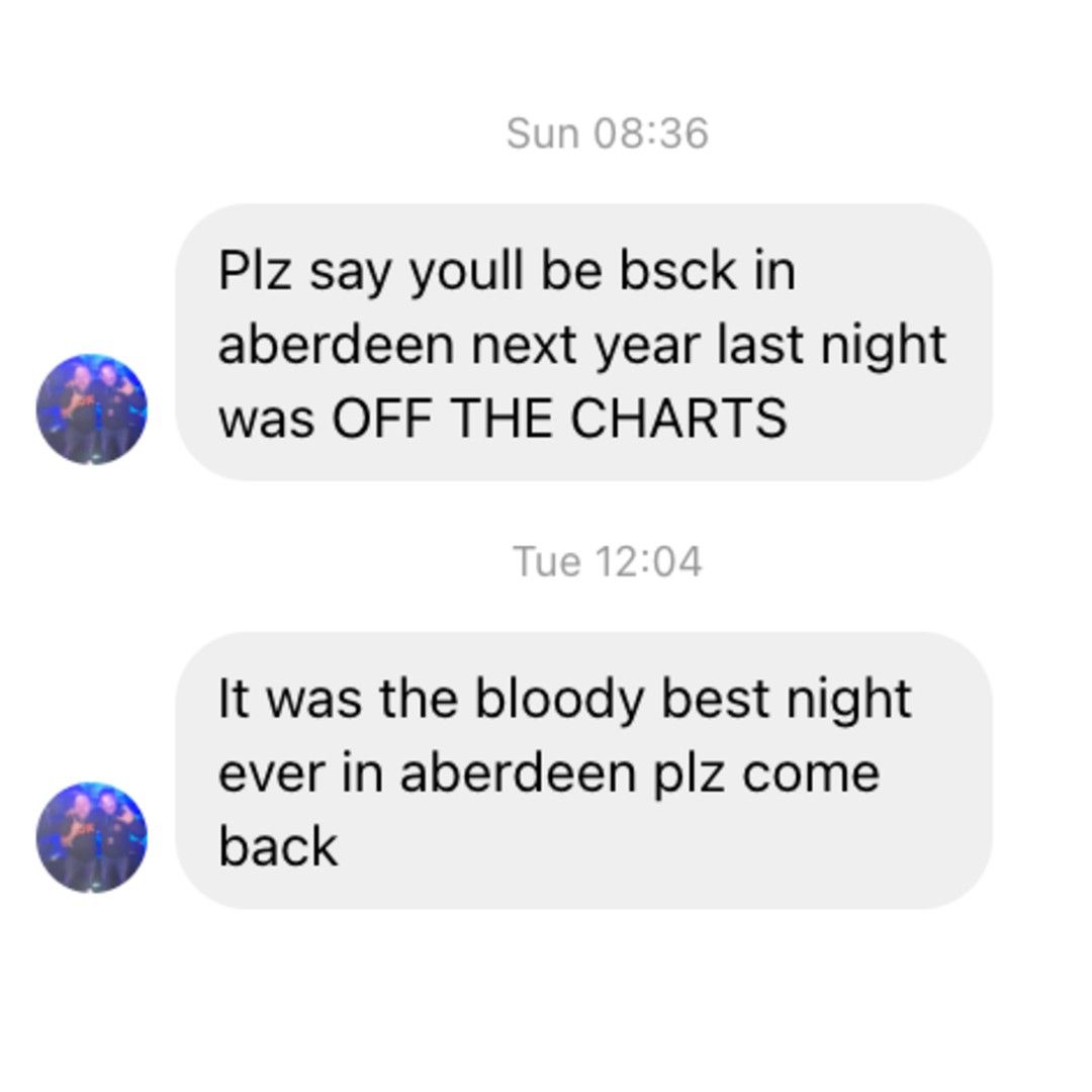 Had a wonderful night at Aberdeen @aberdeenbeachballroom last Saturday!!
Back on Feb 20th 2027 - onsale now!🔥
Tickets available link in bio🎟️