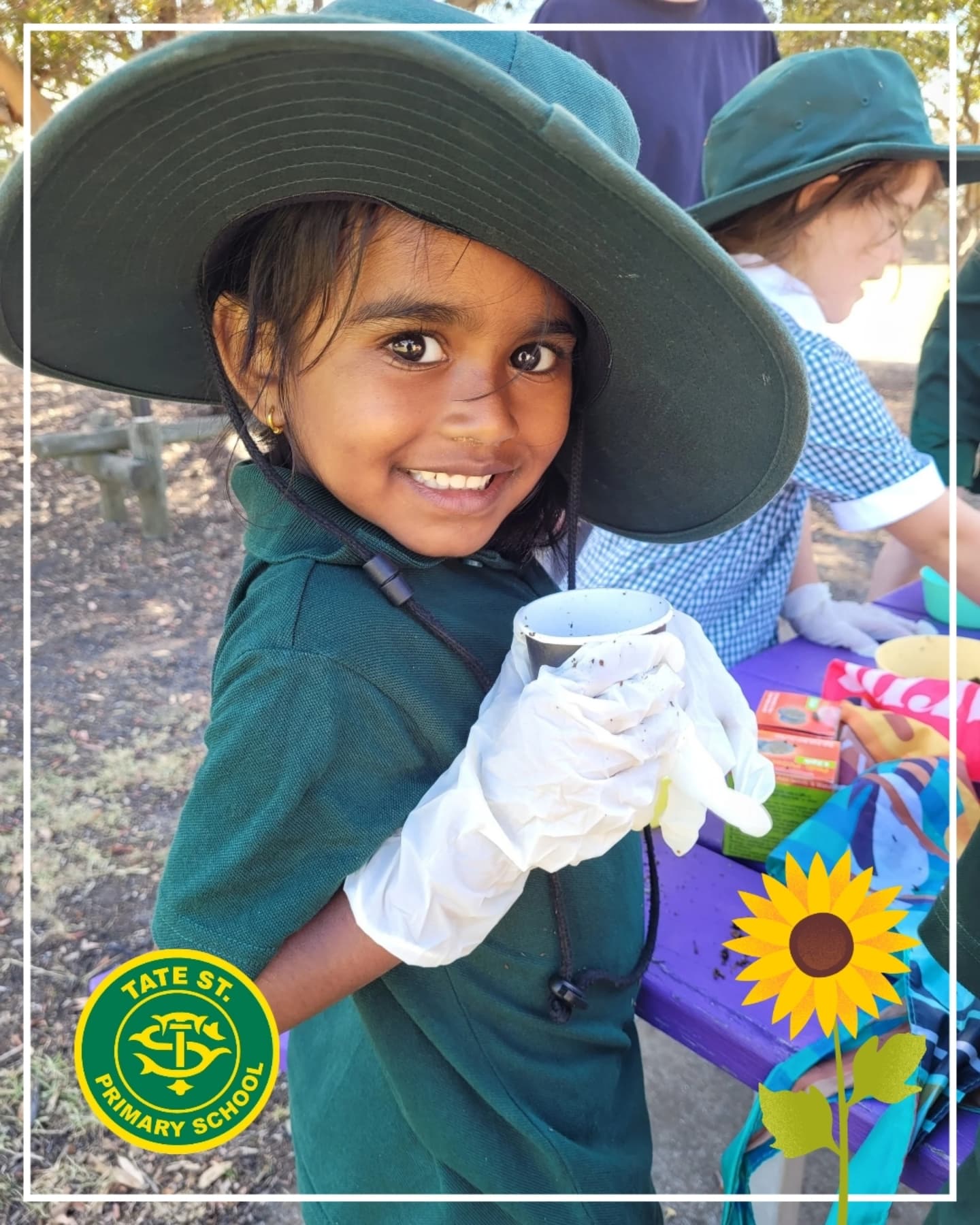 Our Prep class had a blast soaking up the sunshine this week while planting sunflower seeds. Fingers crossed for some sunny blooms soon! #littlegardeners 🌻