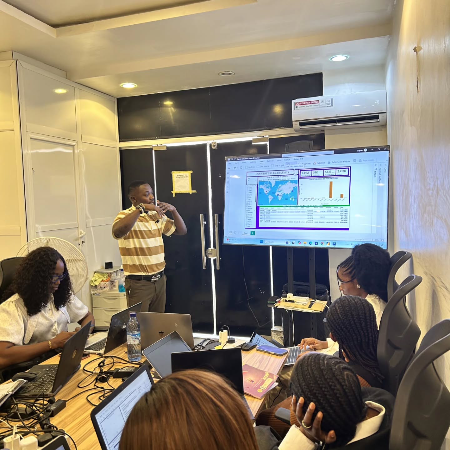 Some classrooms are quiet, where students sit, listen, take notes… and go home.
But at Edge Line Tech Academy, learning is different.
Today, Godwin, one of our Data Analysis students, stepped forward to present his analysis — a moment that shows what we truly stand for.
Because our philosophy is simple:
Students should not just learn data analysis… they must practice it, explain it, and defend their insights like real professionals.
Standing in front of his colleagues, interpreting data, sharing insights, and presenting his findings with confidence, Godwin demonstrated something powerful — growth.
Moments like this are why we designed our training the way we did.
Not passive learning.
Not theory alone.
But real practice that prepares students for the global market.
Because in today’s world, employers are not just looking for people who attended training, they are looking for people who can think with data, communicate insights, and solve real problems.
Watching Godwin present today reminded us of something important:
Confidence does not come from certificates alone, it comes from practice, courage, and preparation. And this is exactly the kind of experience that turns a student into a global-ready data analyst.
Godwin, today you didn’t just present data, you showed what happens when learning meets action.
Meanwhile, this is only the beginning. 📊🚀