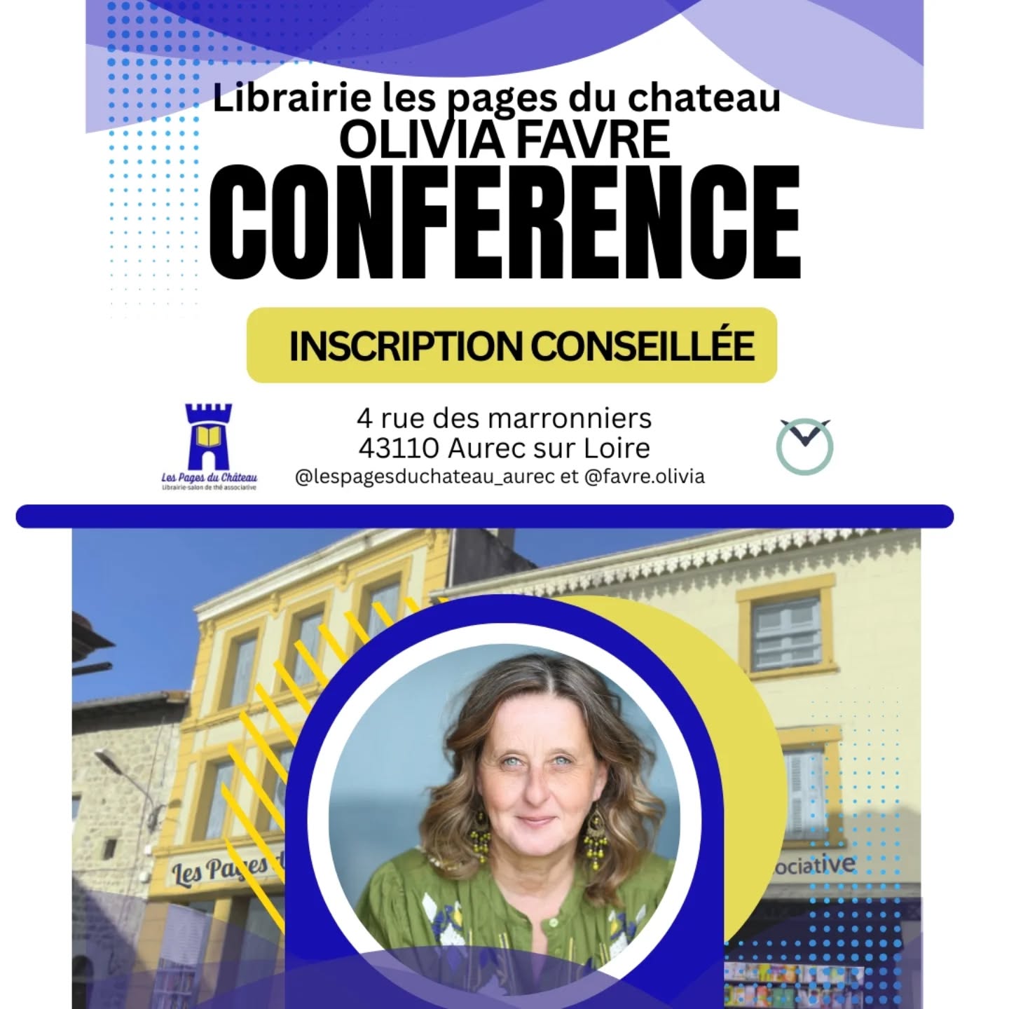 En ce mois de mars je vous propose une conférence samedi 21 mars à 15h à la librairie @lespagesduchateau_aurec .
Vous avez envie de compte comment l'auto hypnose fonctionne alors cette conférence est faite pour vous😊
Nous vous conseillons de vous inscrire soit en appelant la librairie soit en nous contactant en mp.
La conférence sera suivie d'une séance de dédicaces.
Belle journée à vous ☀️🪷
#Autohypnose #librairie #conference
